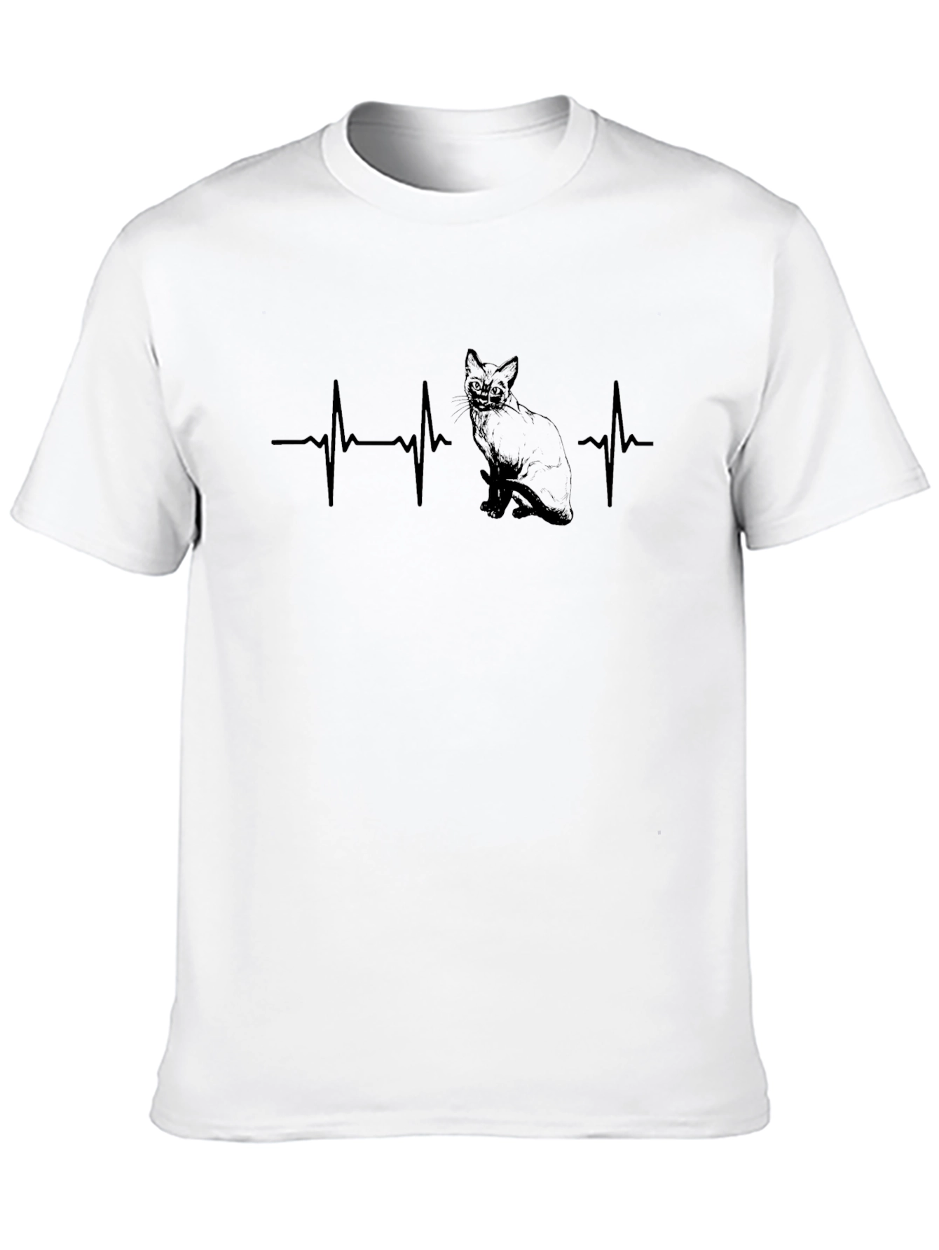 Cat Lover T-Shirt - Heartbeat Design