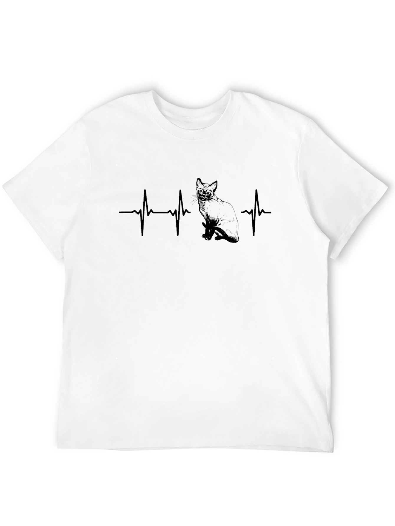 Cat Lover T-Shirt - Heartbeat Design