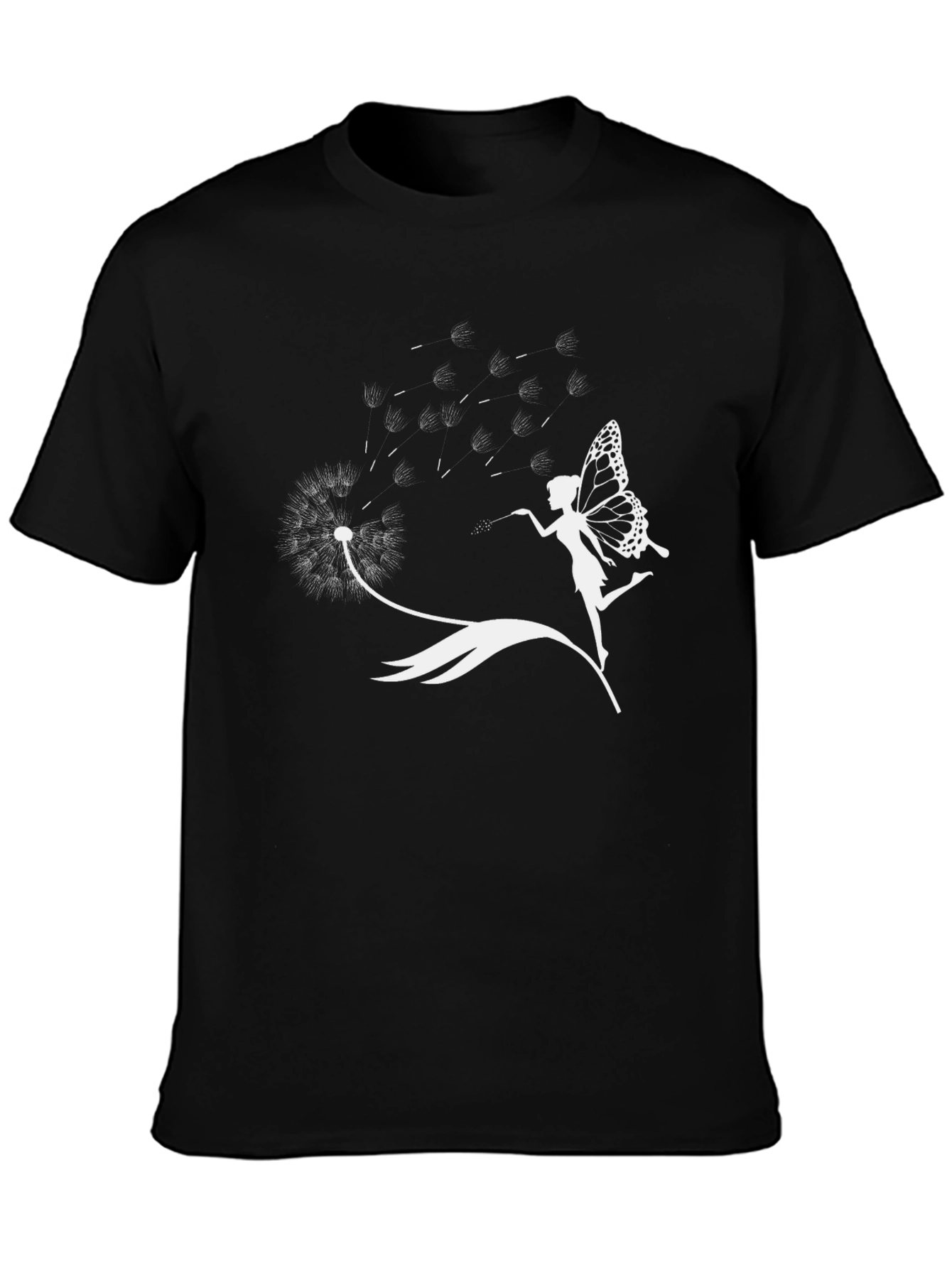 Dandelion Fairy Graphic T-Shirt - Black