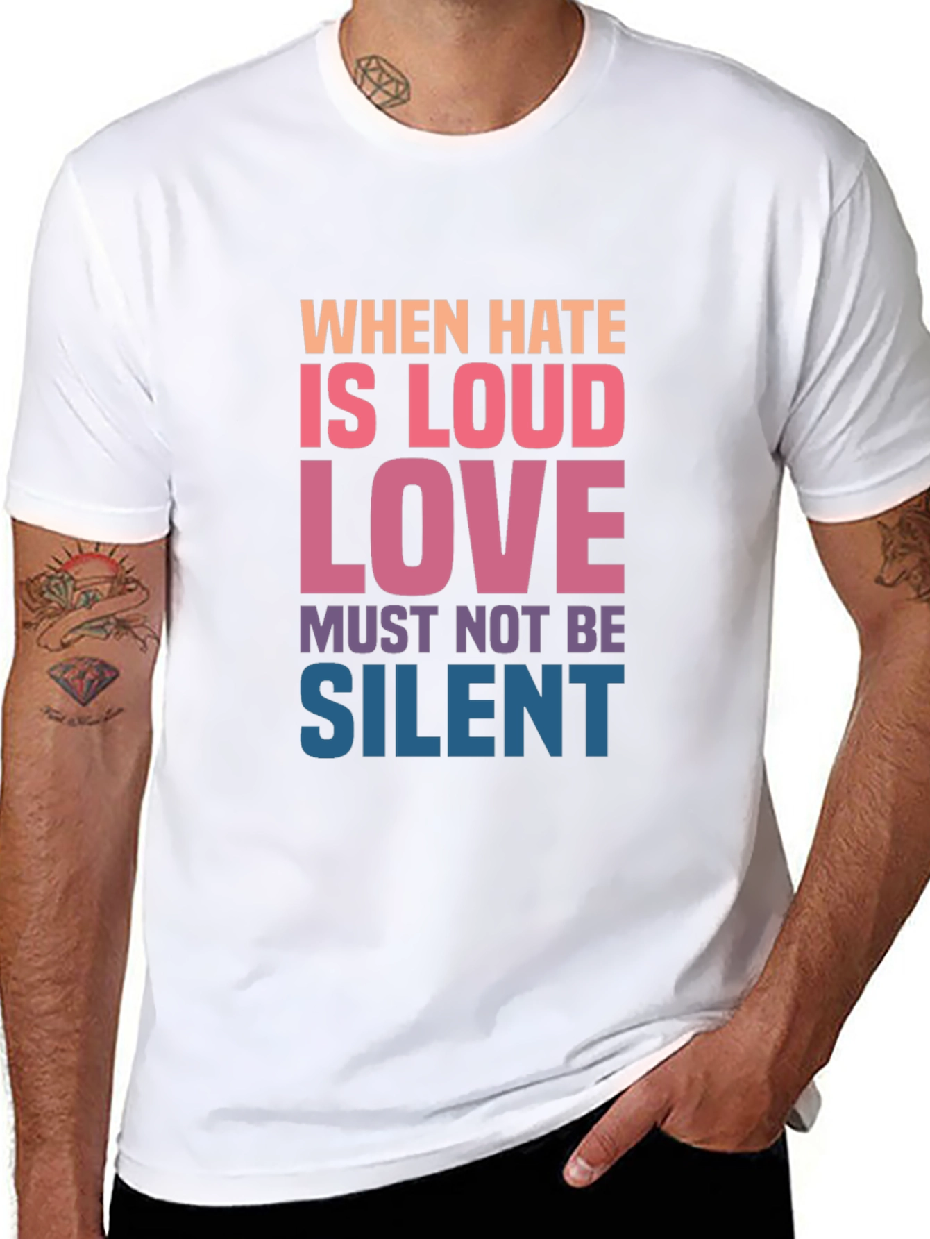 When Hate is Loud Love Must Not Be Silent Graphic Tee
