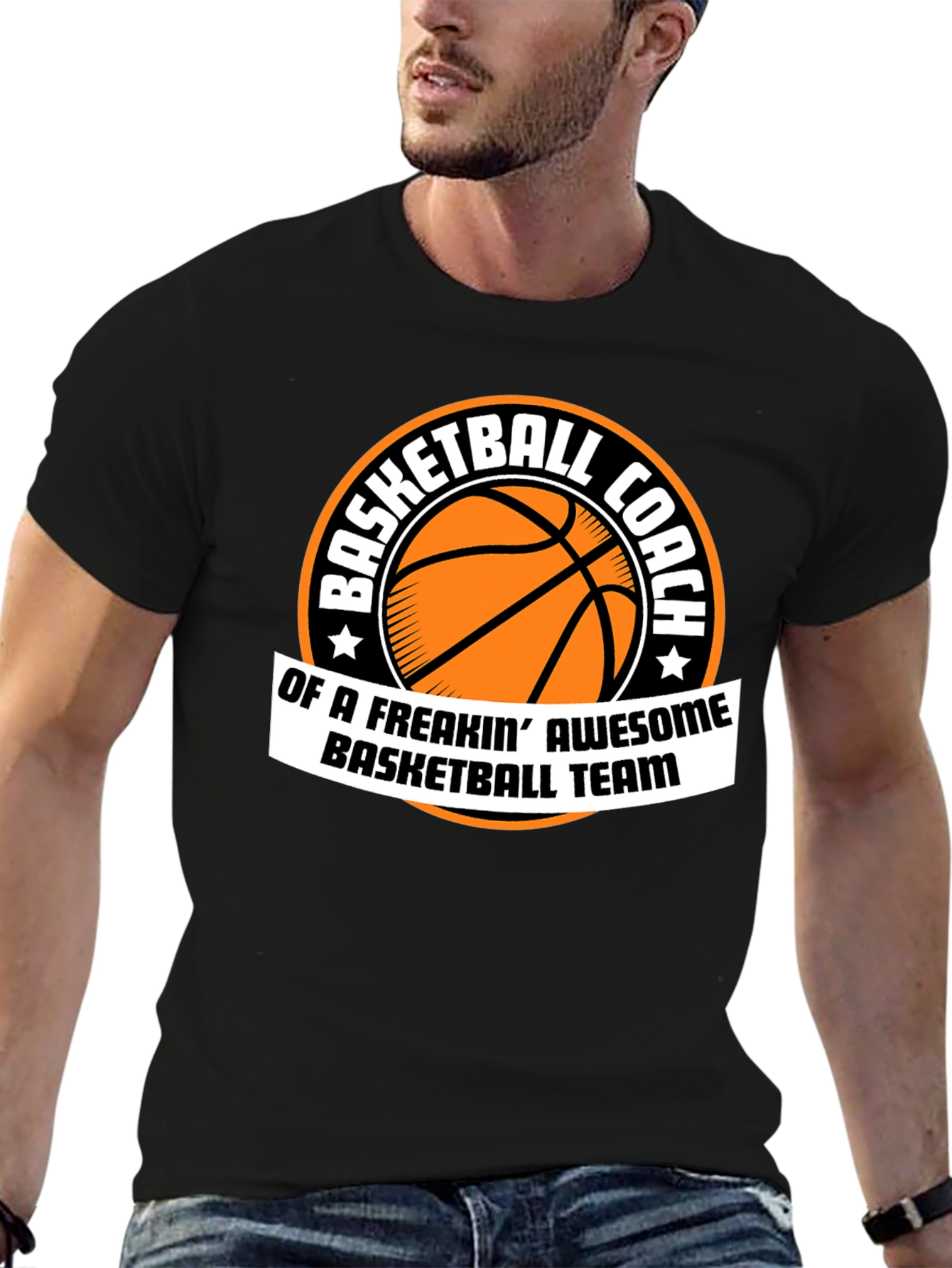 Basketball Coach Awesome Team Graphic T-Shirt