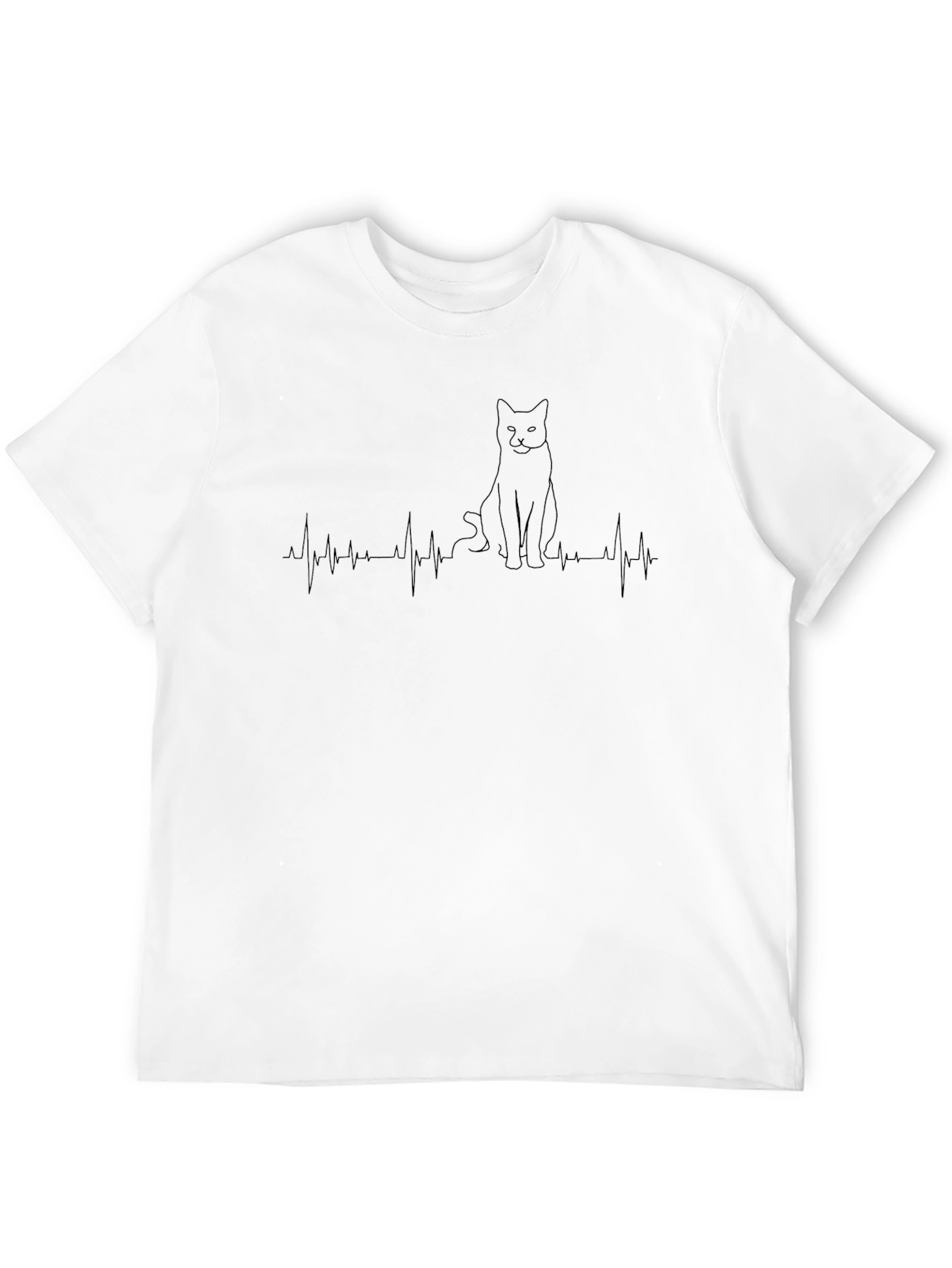 Cat Heartbeat T-Shirt - Purrfect Tee for Cat Lovers