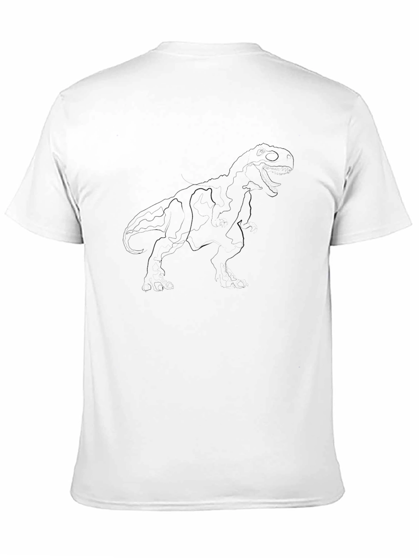 Black T-Rex Outline Graphic Tee