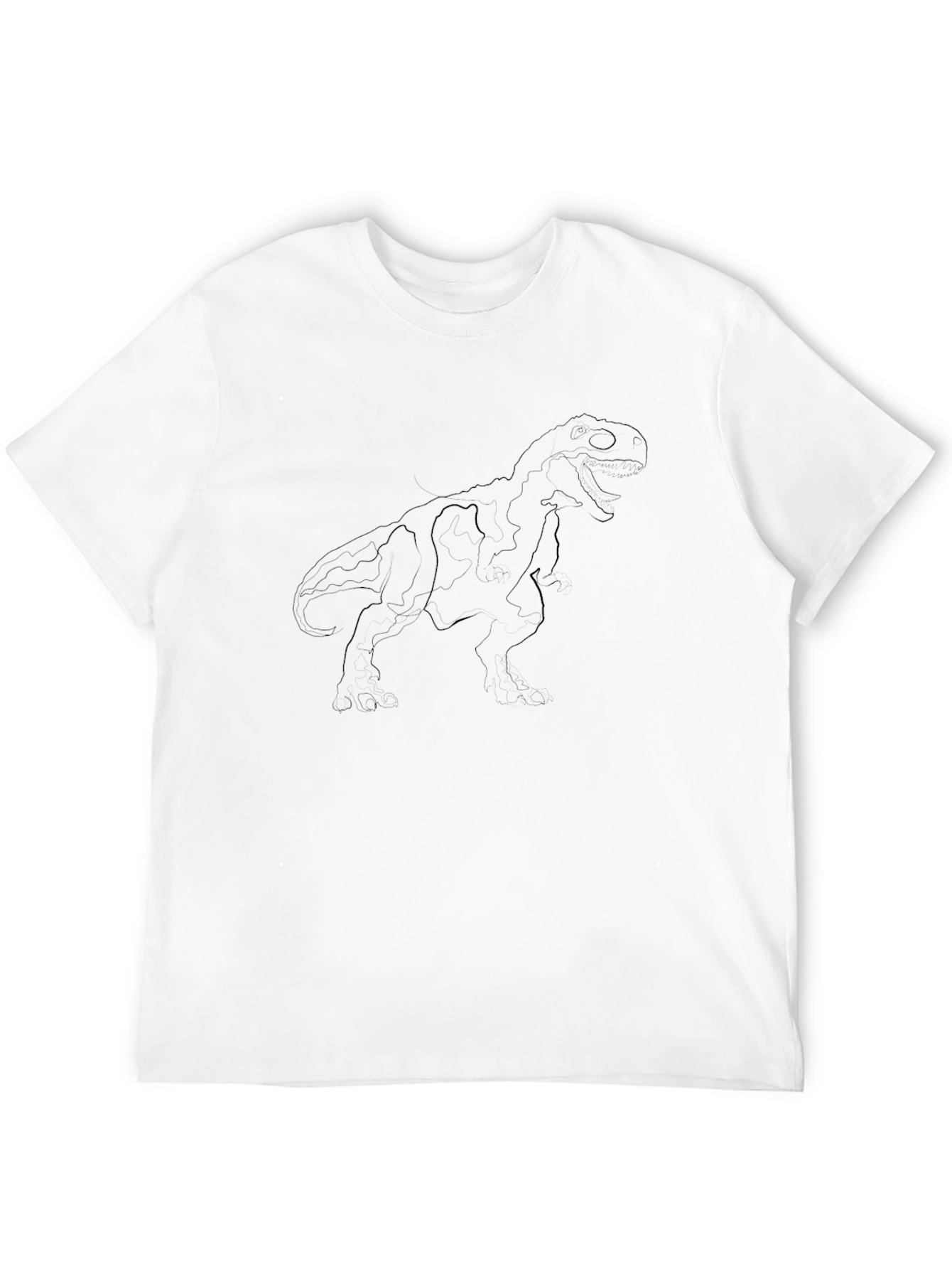 Black T-Rex Outline Graphic Tee
