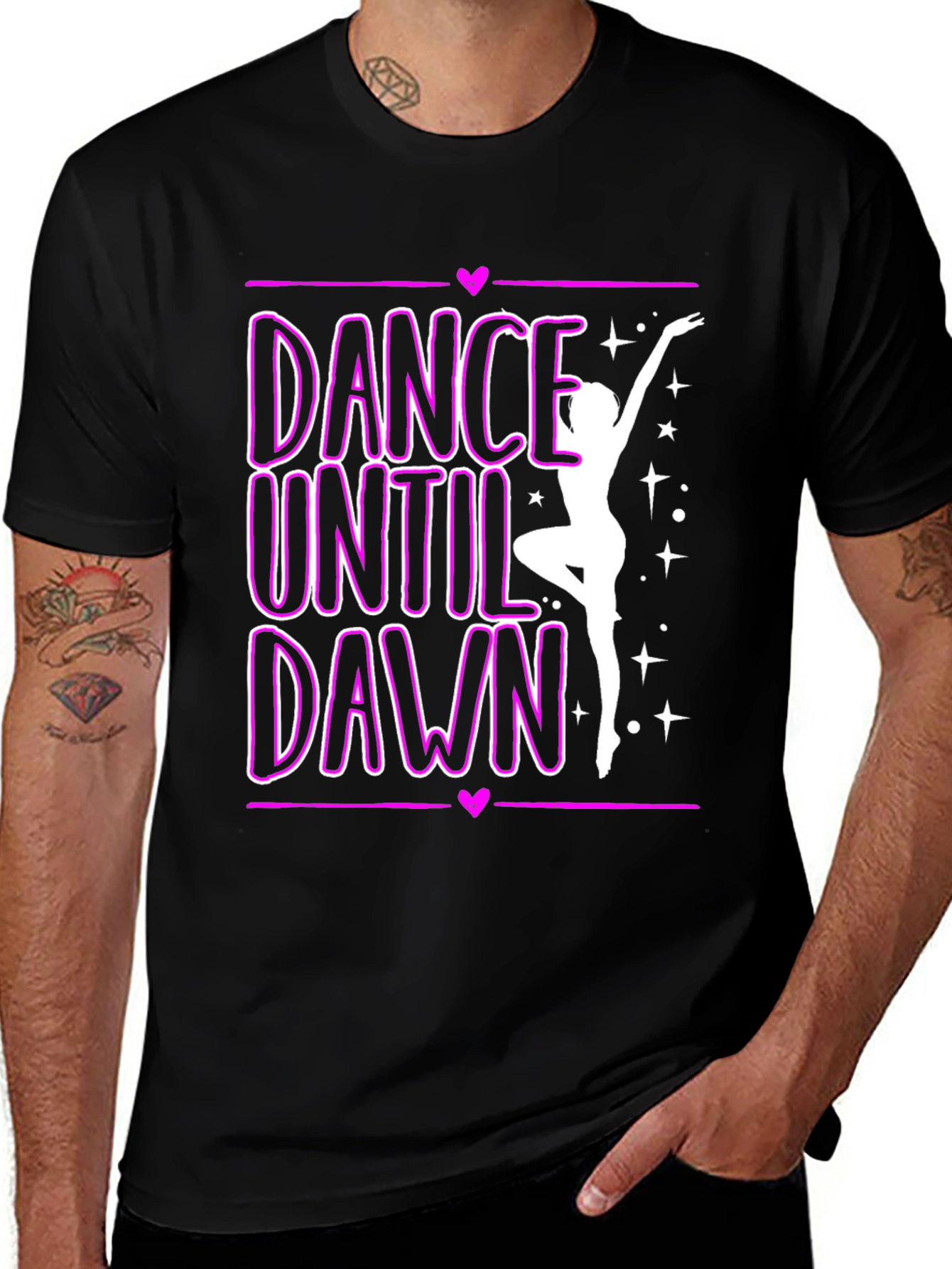 Dance Until Dawn Graphic Tee - Stylish & Comfortable