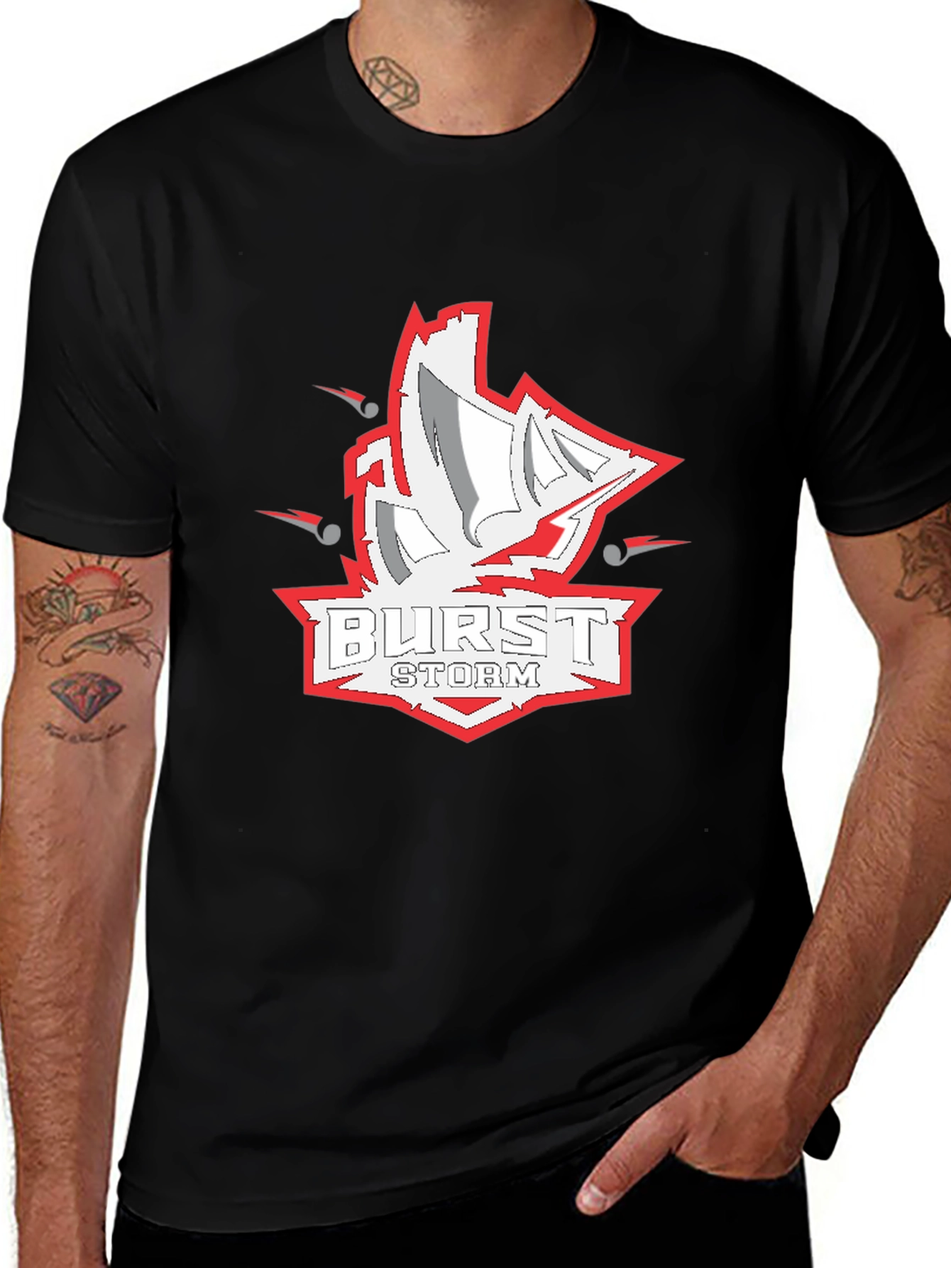 Burst Storm Graphic T-Shirt - Cool Design