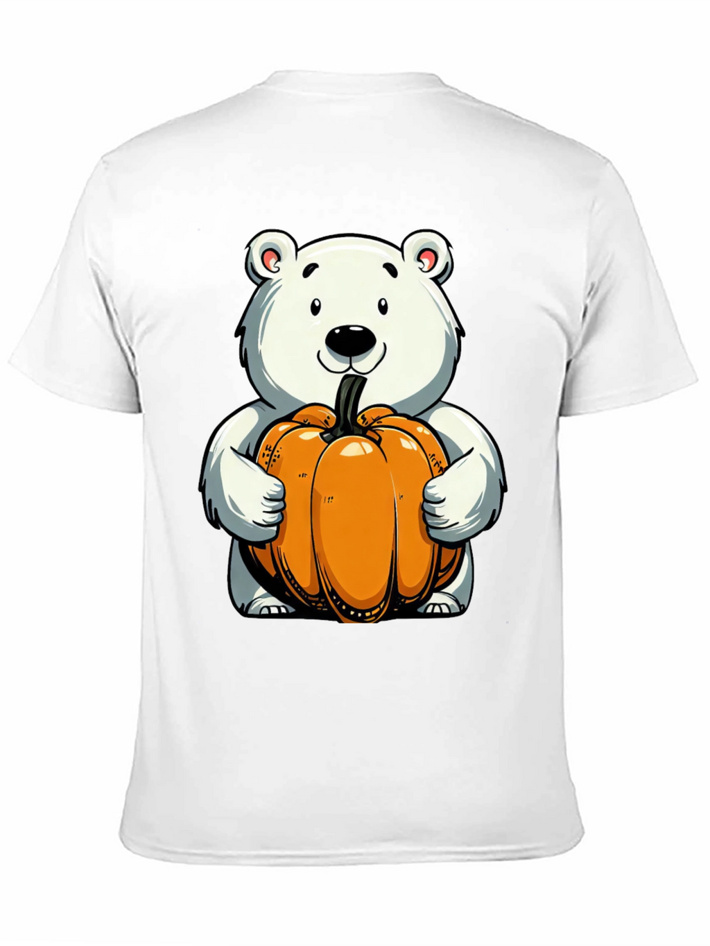 Cute Bear Holding Pumpkin Graphic Tee