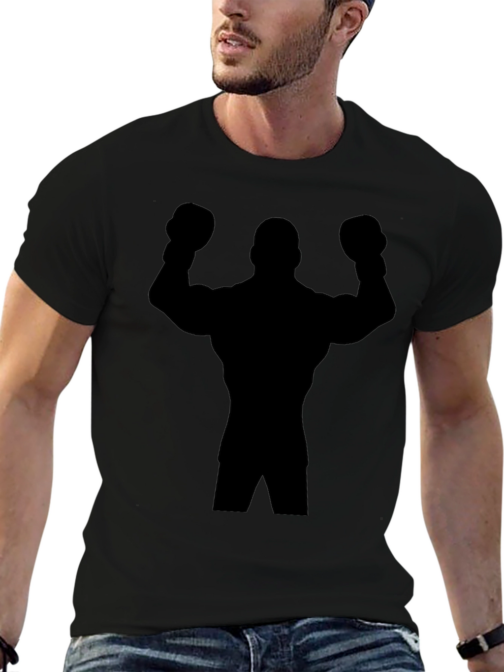 Boxer Silhouette Black T-Shirt