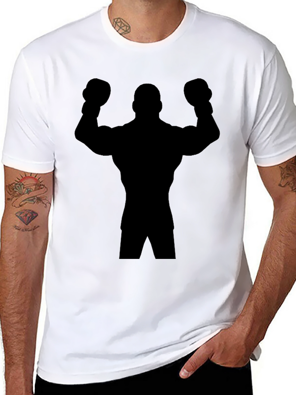 Boxer Silhouette Black T-Shirt
