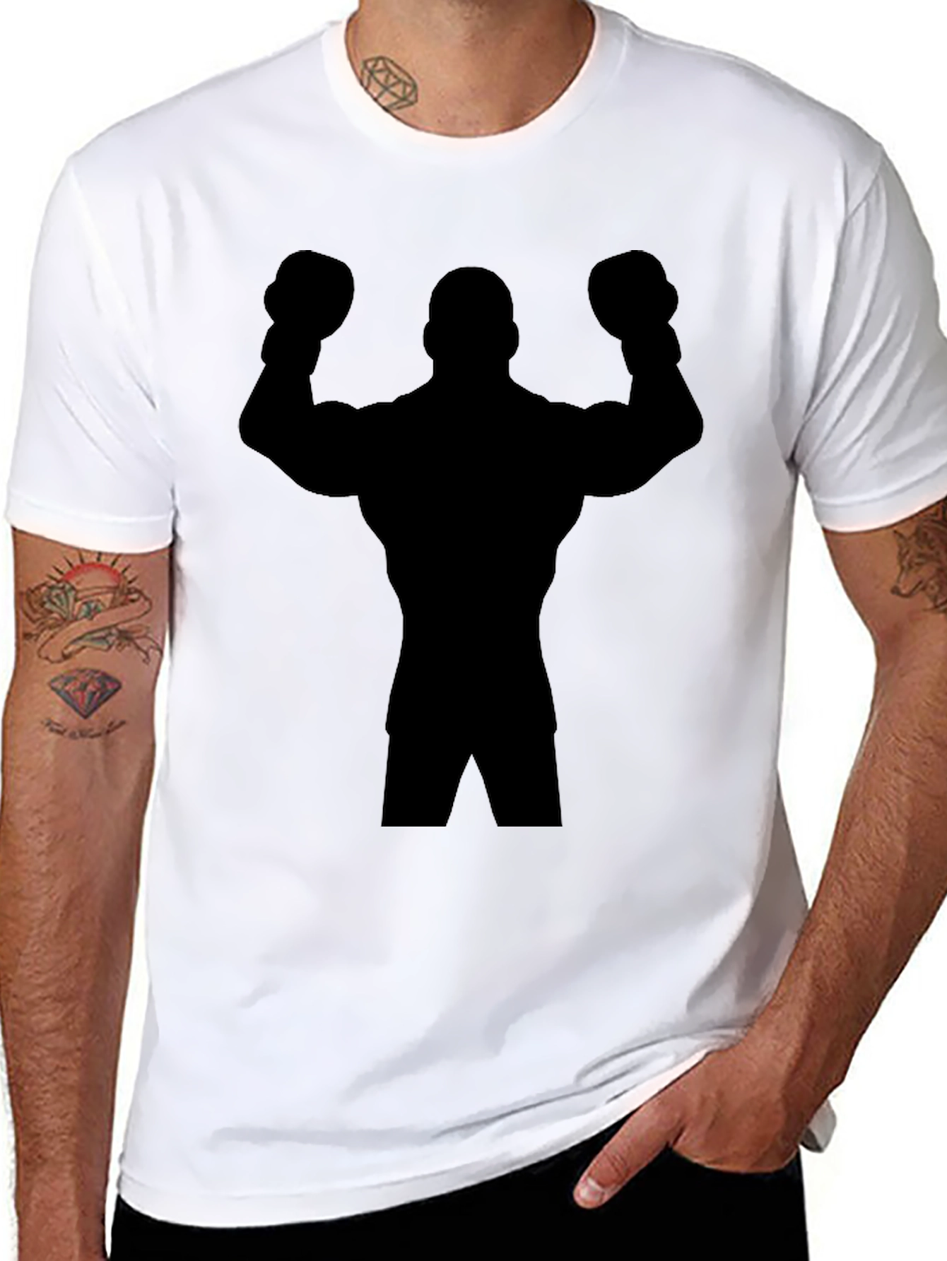 Boxer Silhouette Black T-Shirt