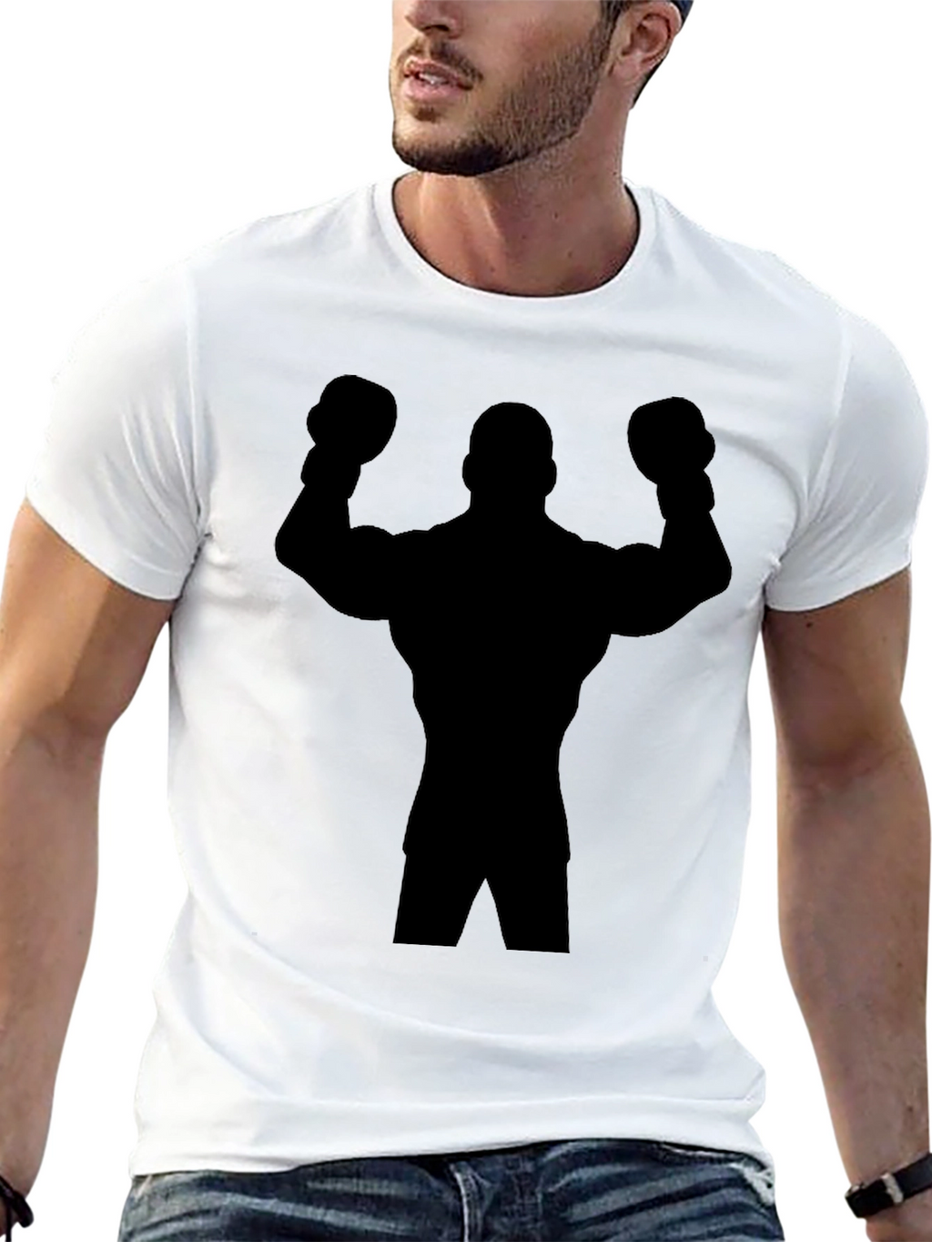 Boxer Silhouette Black T-Shirt
