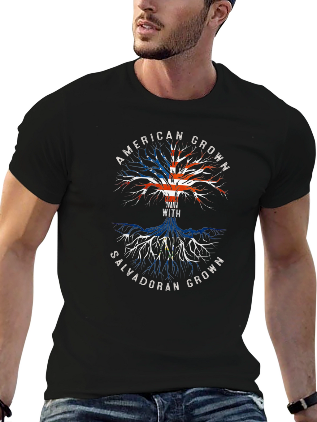 American Grown with Salvadoran Grown T-Shirt