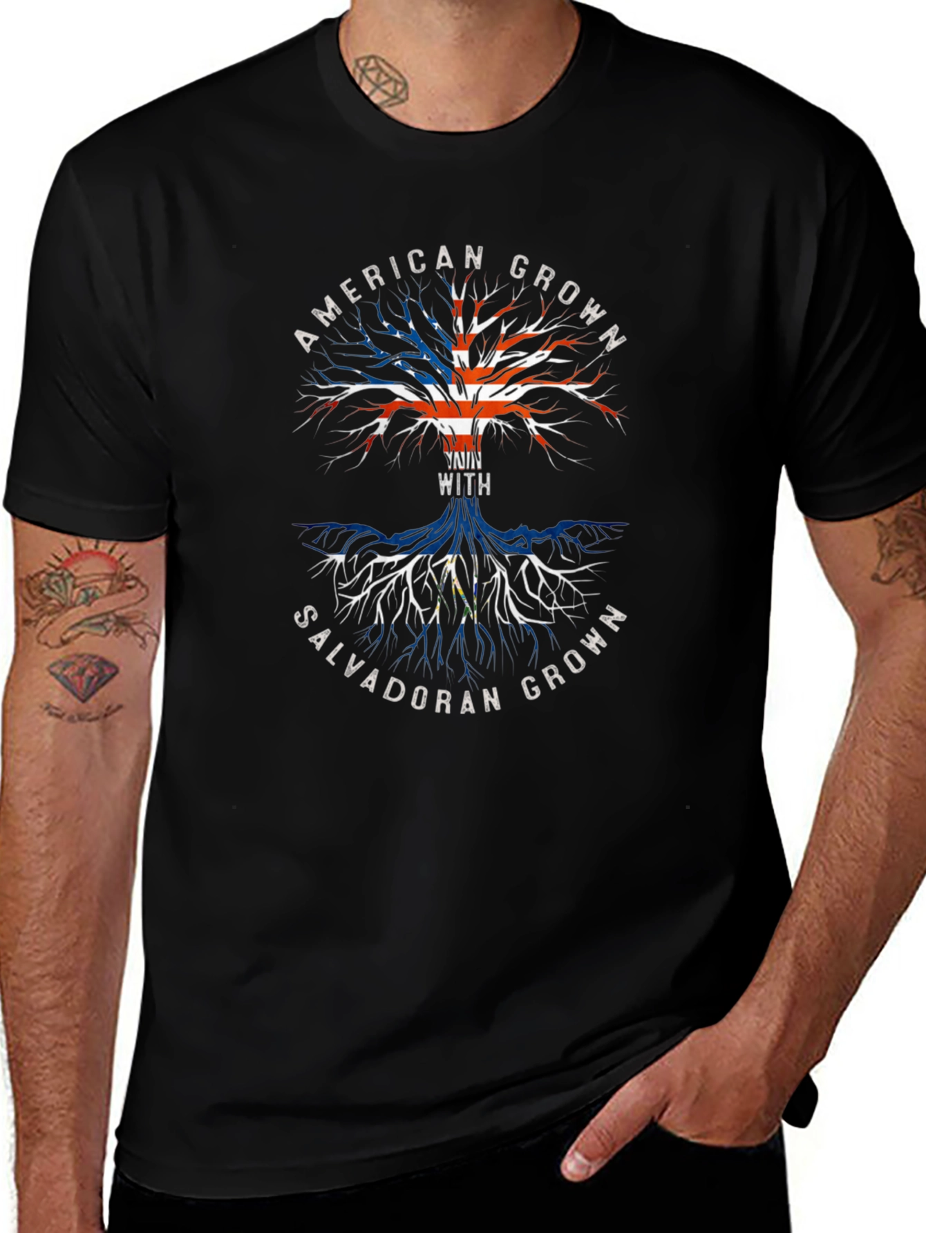 American Grown with Salvadoran Grown T-Shirt