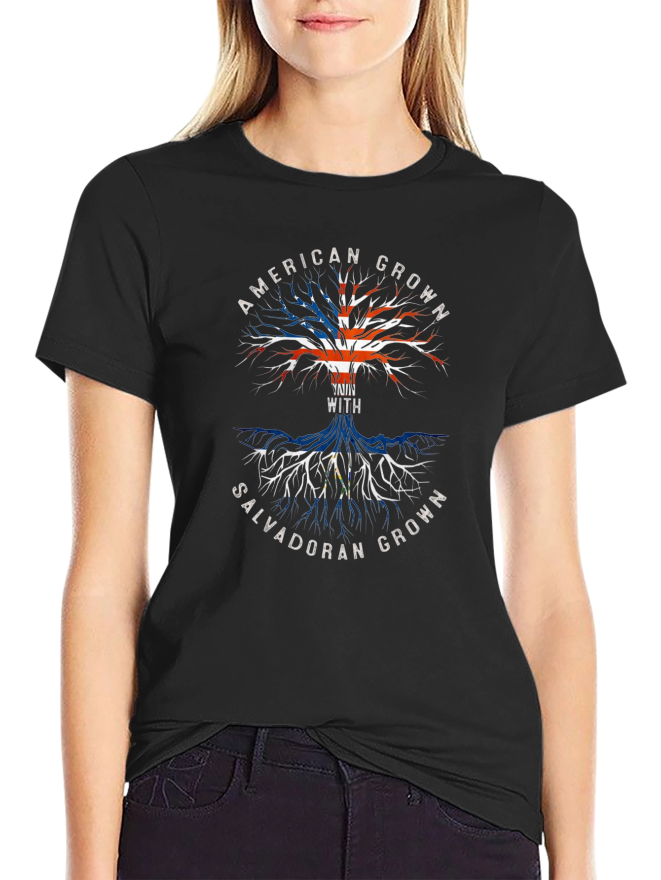 American Grown with Salvadoran Grown T-Shirt