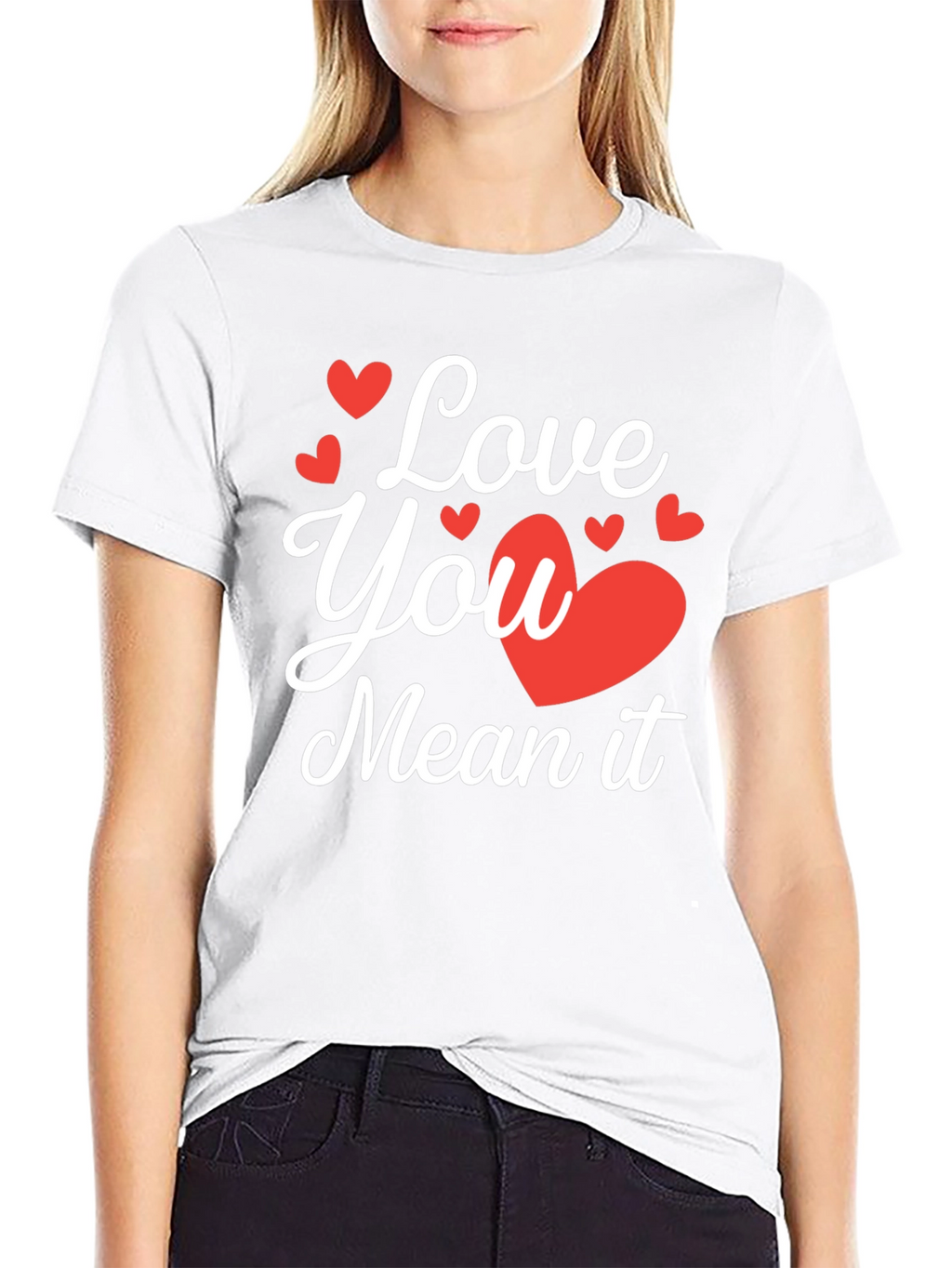 Love You Mean It Black Graphic Tee