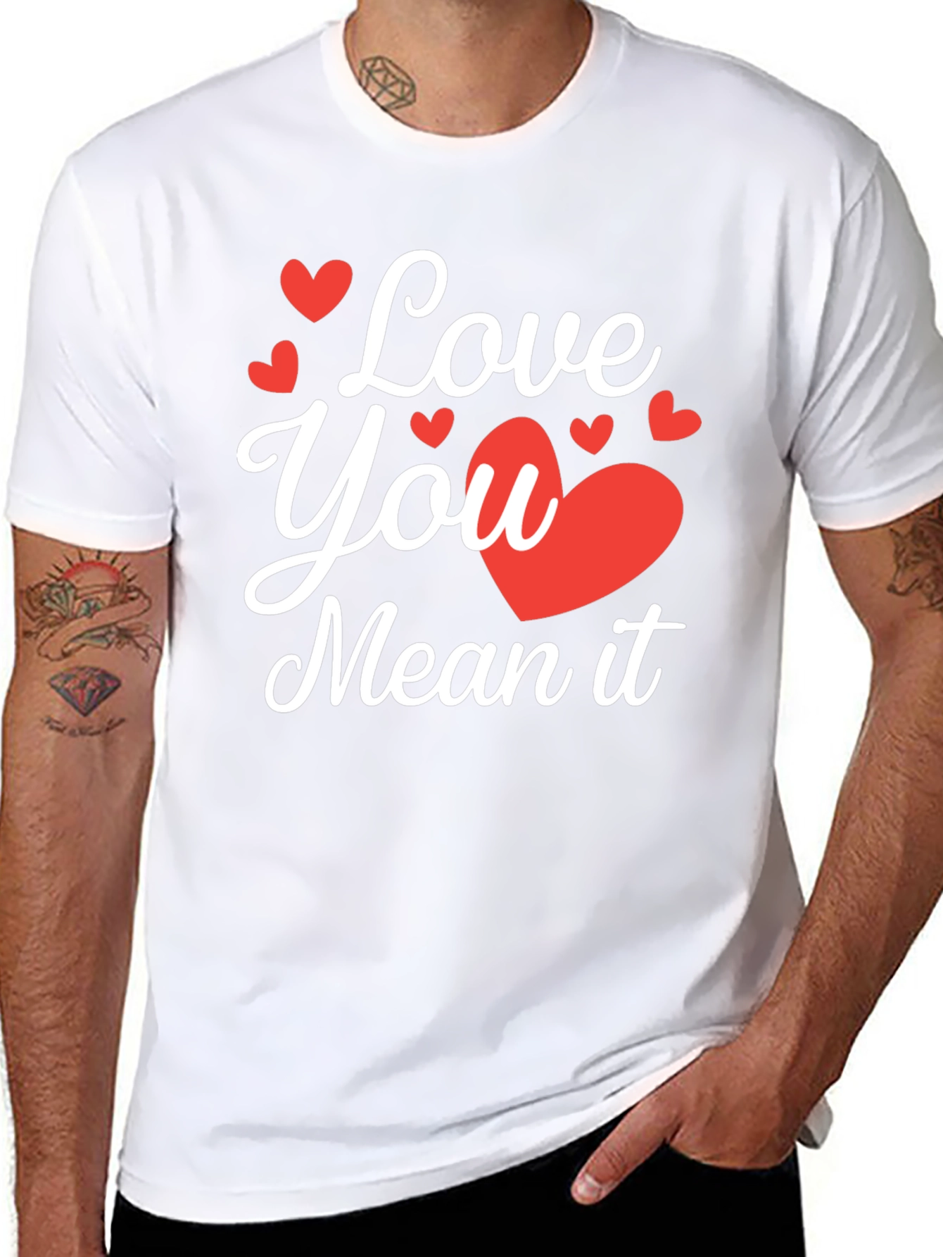 Love You Mean It Black Graphic Tee