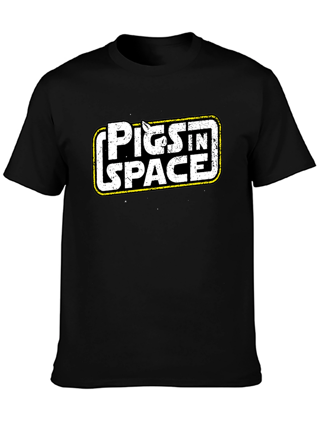 Pigs in Space Black Graphic Tee