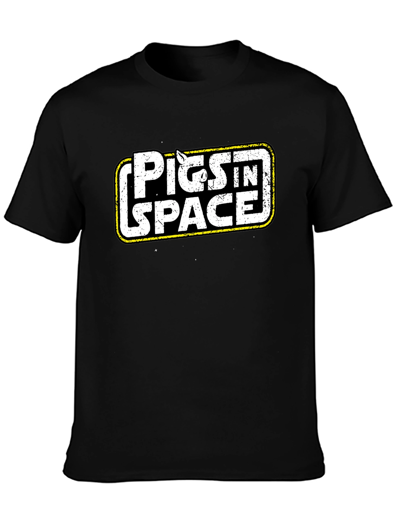 Pigs in Space Black Graphic Tee