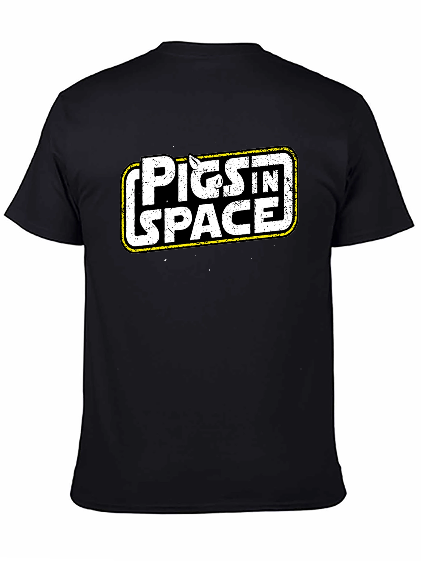 Pigs in Space Black Graphic Tee