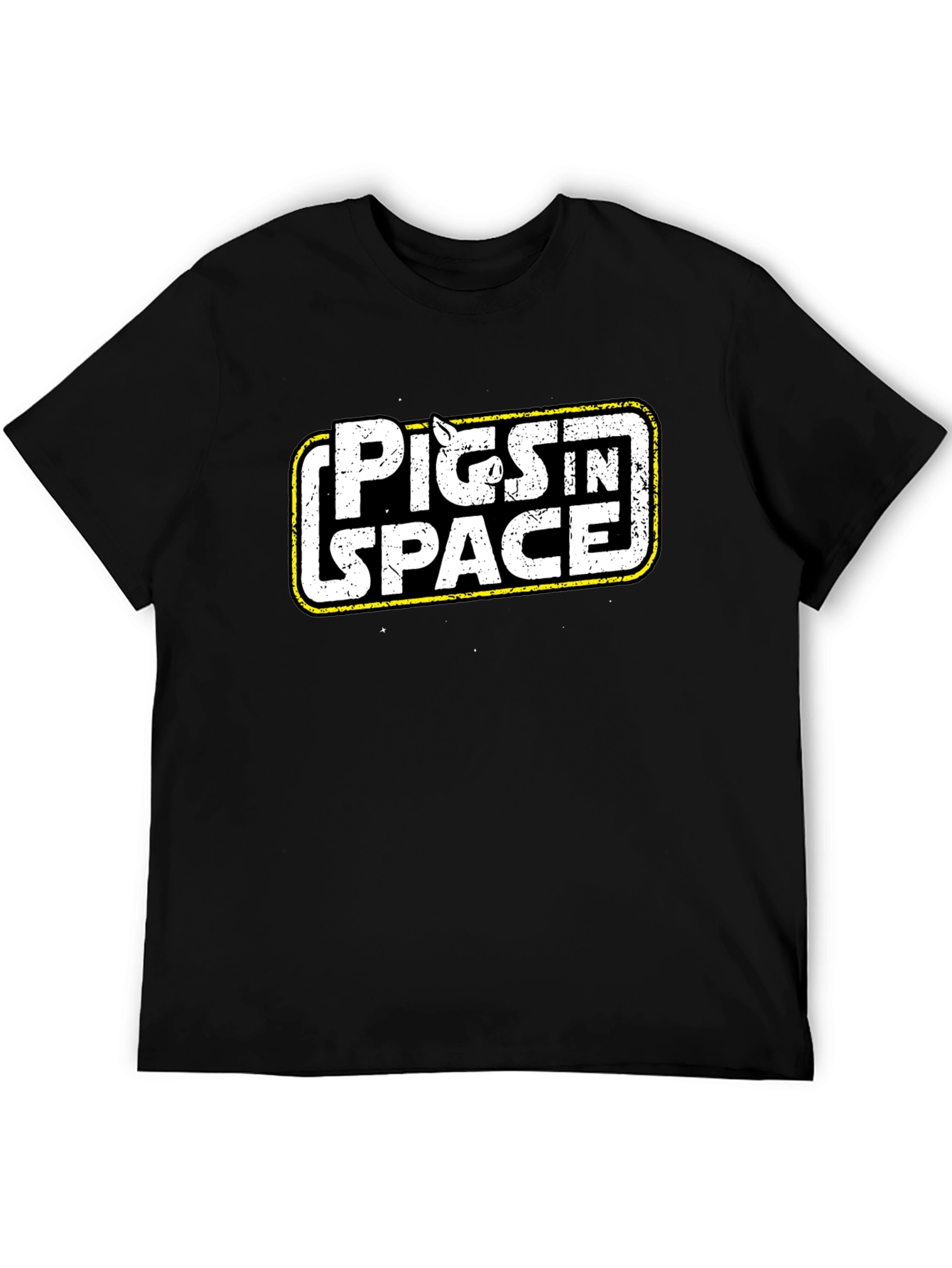 Pigs in Space Black Graphic Tee