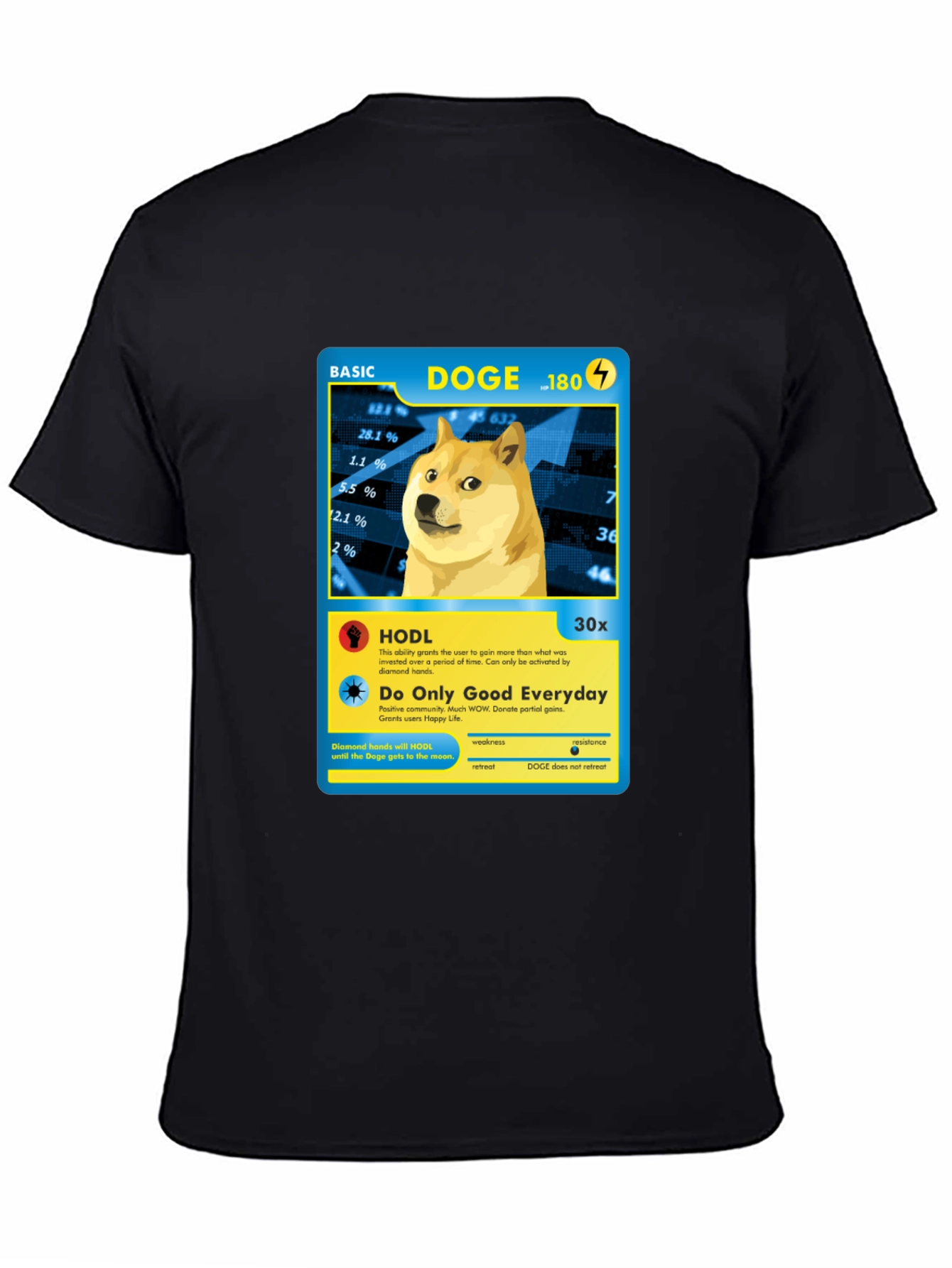 Doge Crypto Card T-Shirt - Diamond Hands HODL Meme Tee