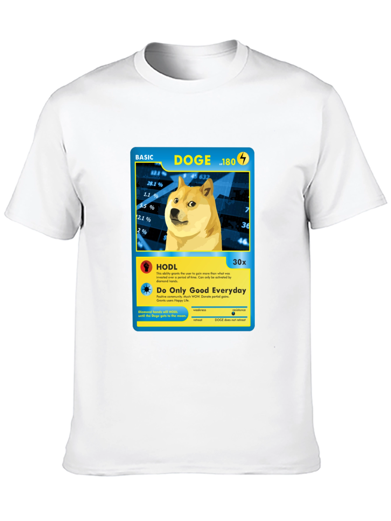 Doge Crypto Card T-Shirt - Diamond Hands HODL Meme Tee