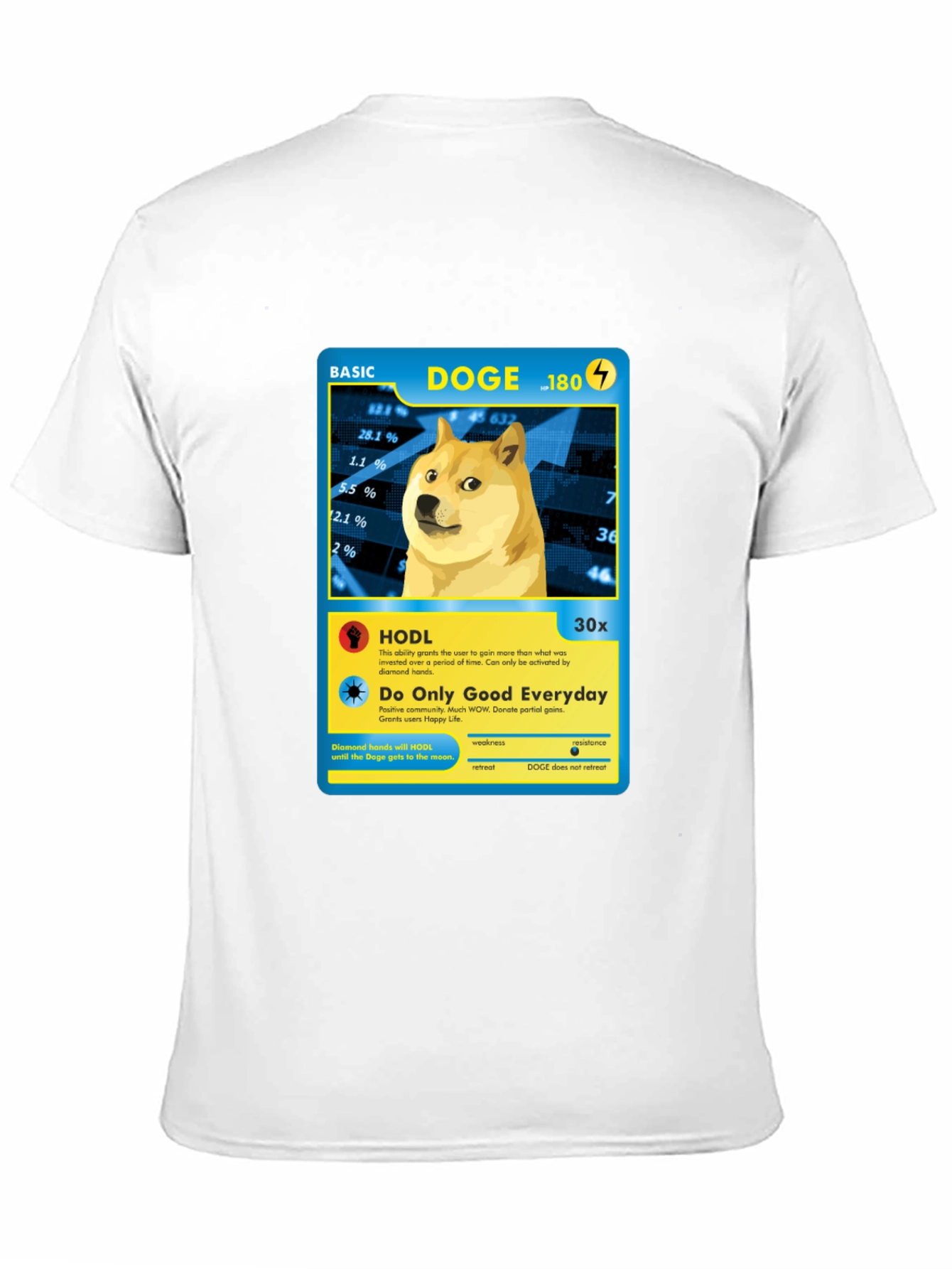 Doge Crypto Card T-Shirt - Diamond Hands HODL Meme Tee