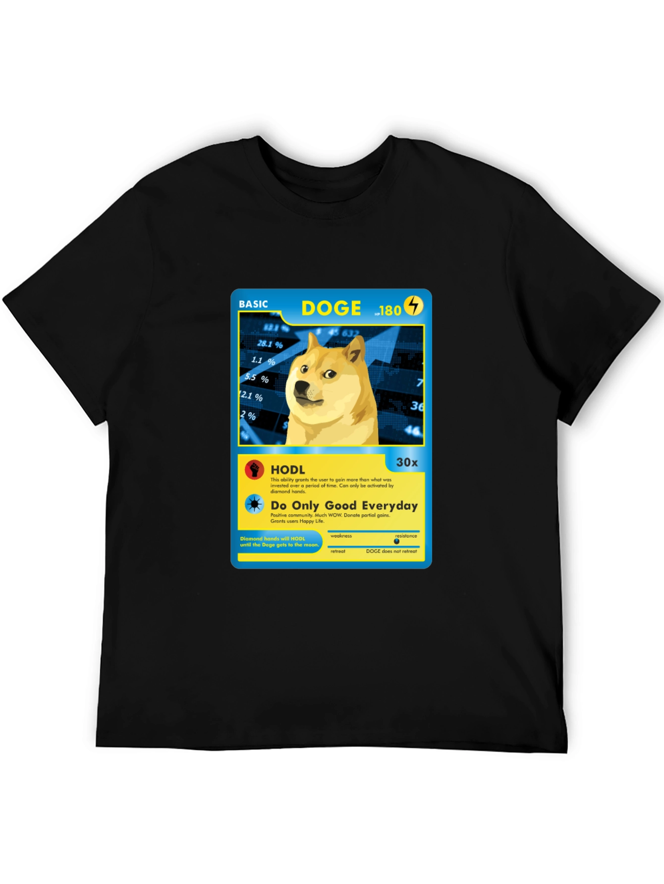 Doge Crypto Card T-Shirt - Diamond Hands HODL Meme Tee