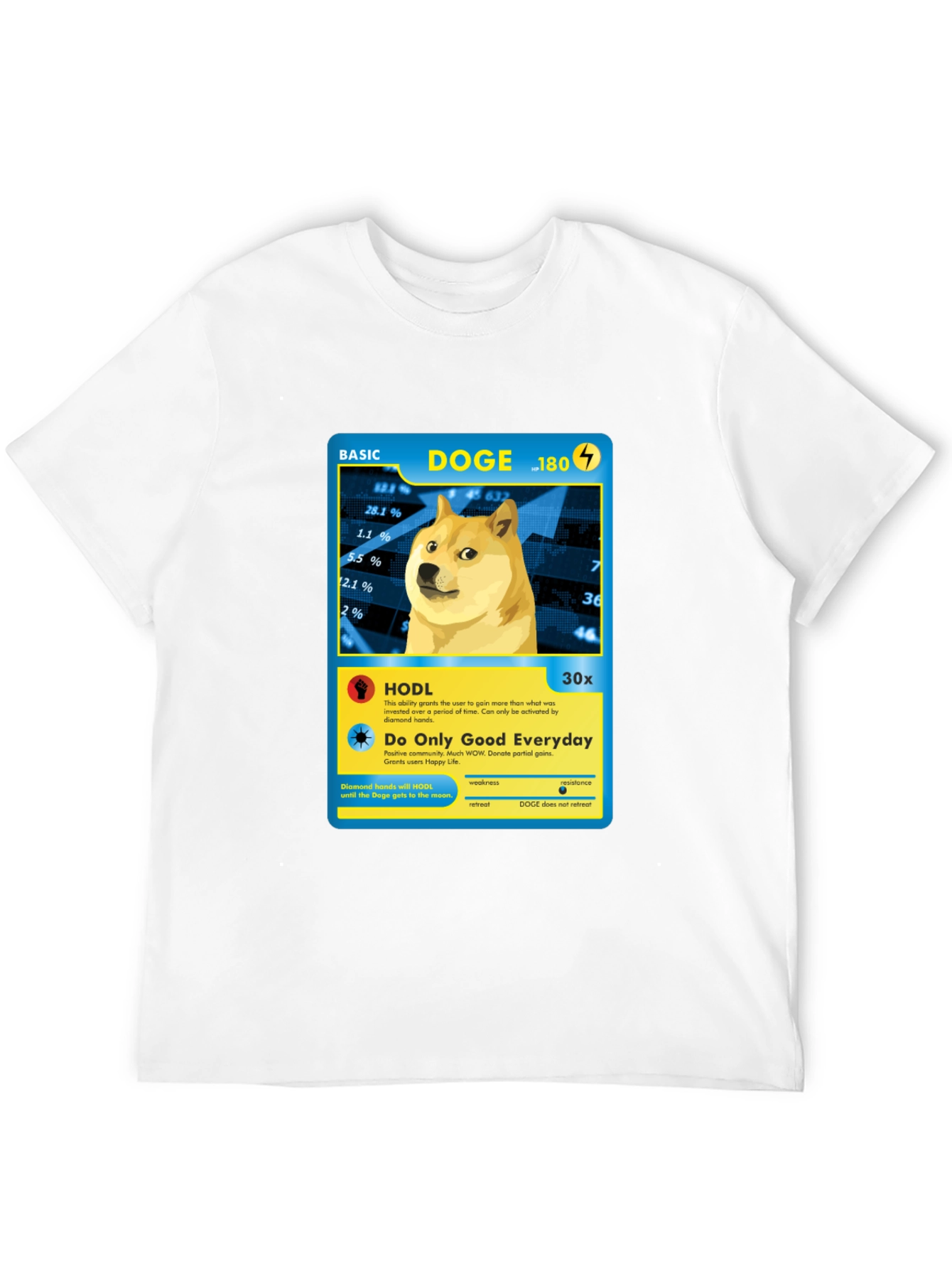 Doge Crypto Card T-Shirt - Diamond Hands HODL Meme Tee