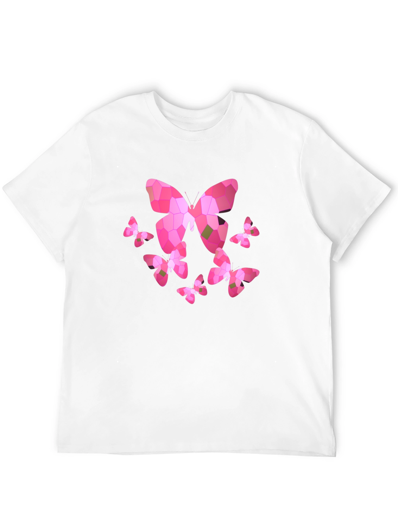 Butterfly Mosaic Graphic T-Shirt - Black