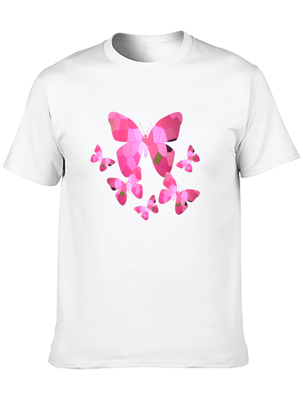 Butterfly Mosaic Graphic T-Shirt - Black