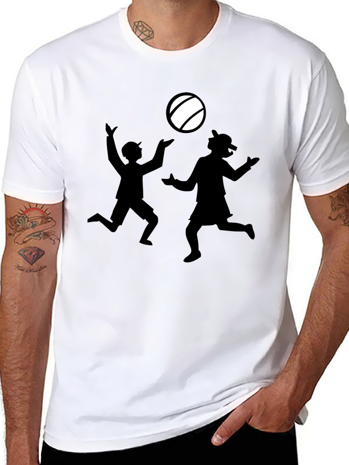 Retro Kids Silhouette Graphic Tee