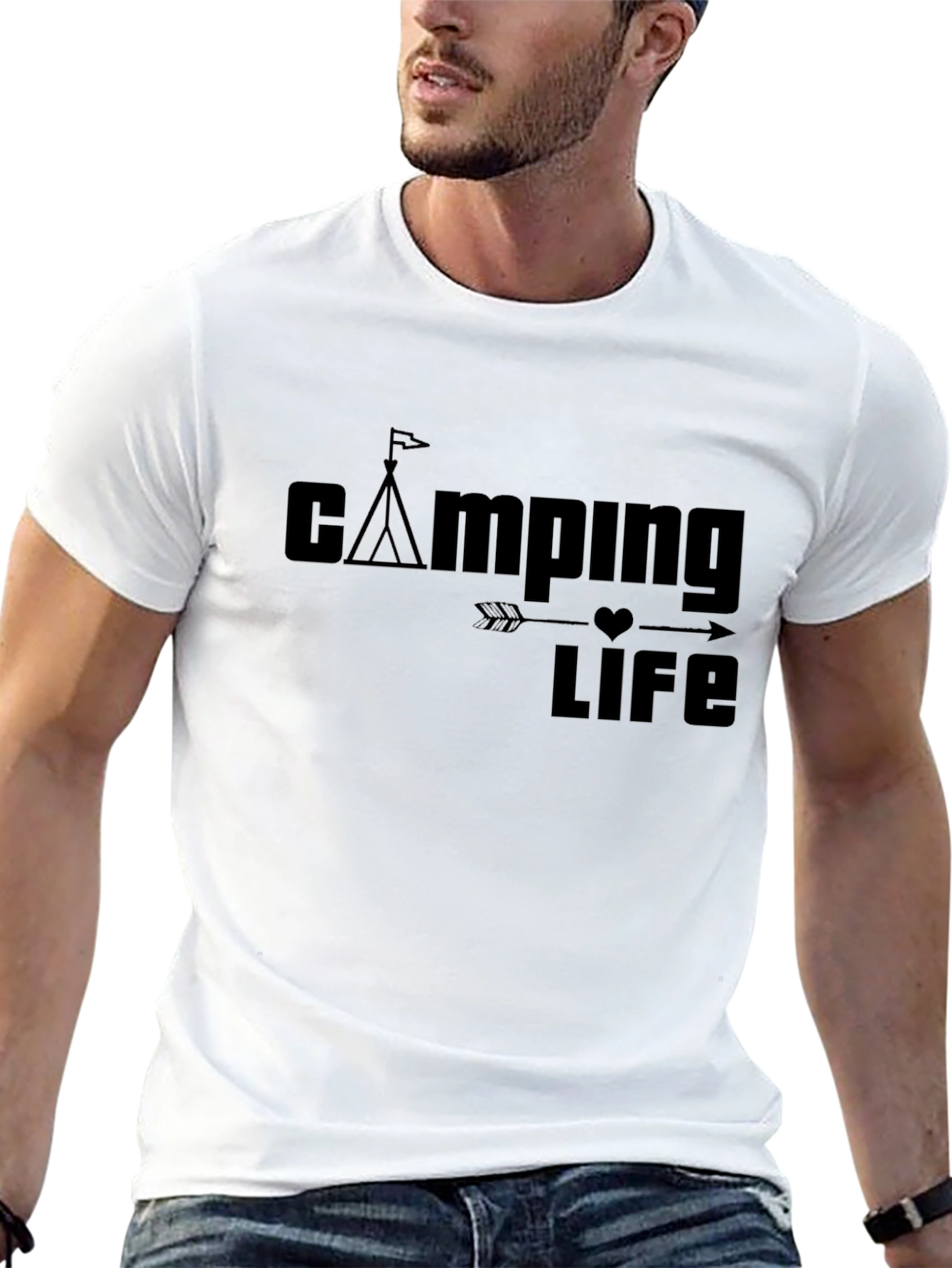Camping Life Graphic Tee - Soft Cotton Casual Shirt