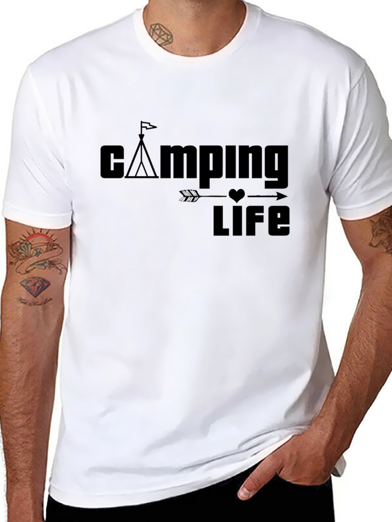 Camping Life Graphic Tee - Soft Cotton Casual Shirt