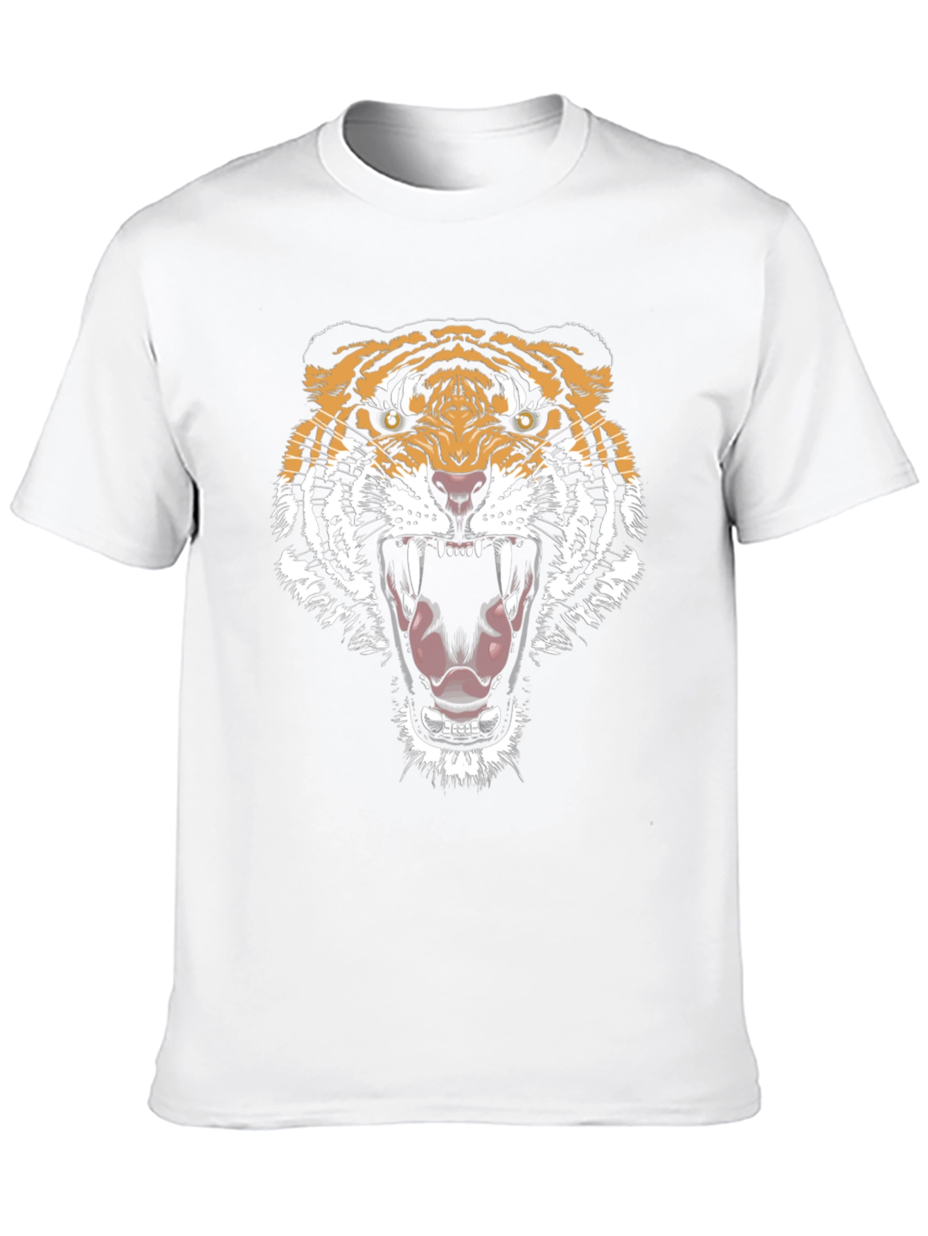 Black Tiger Graphic Tee - Bold Animal Print