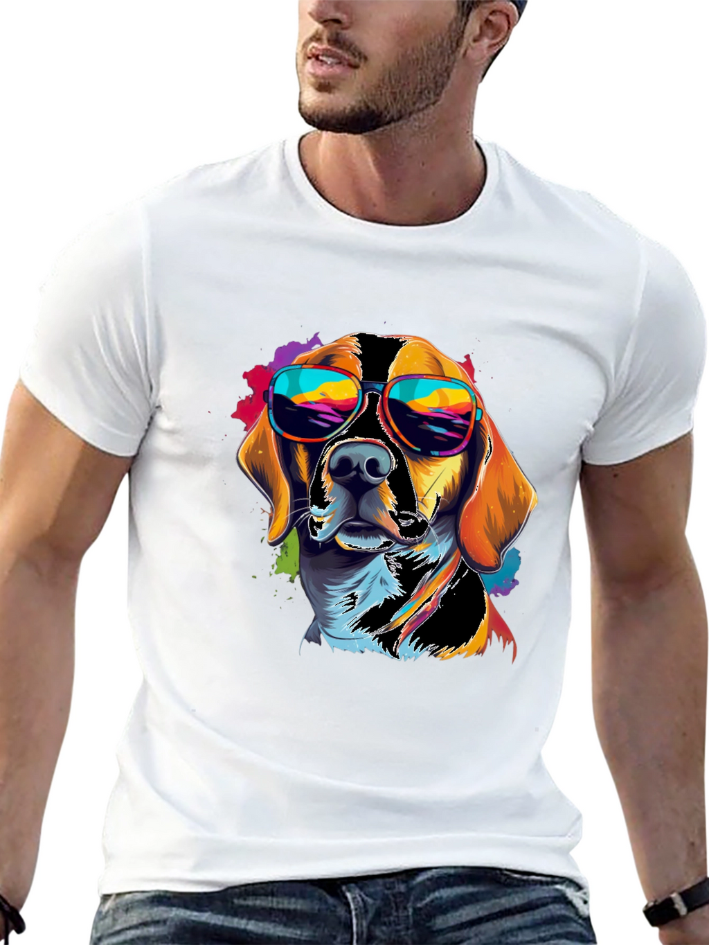 Cool Dog Graphic Tee - Black T-Shirt