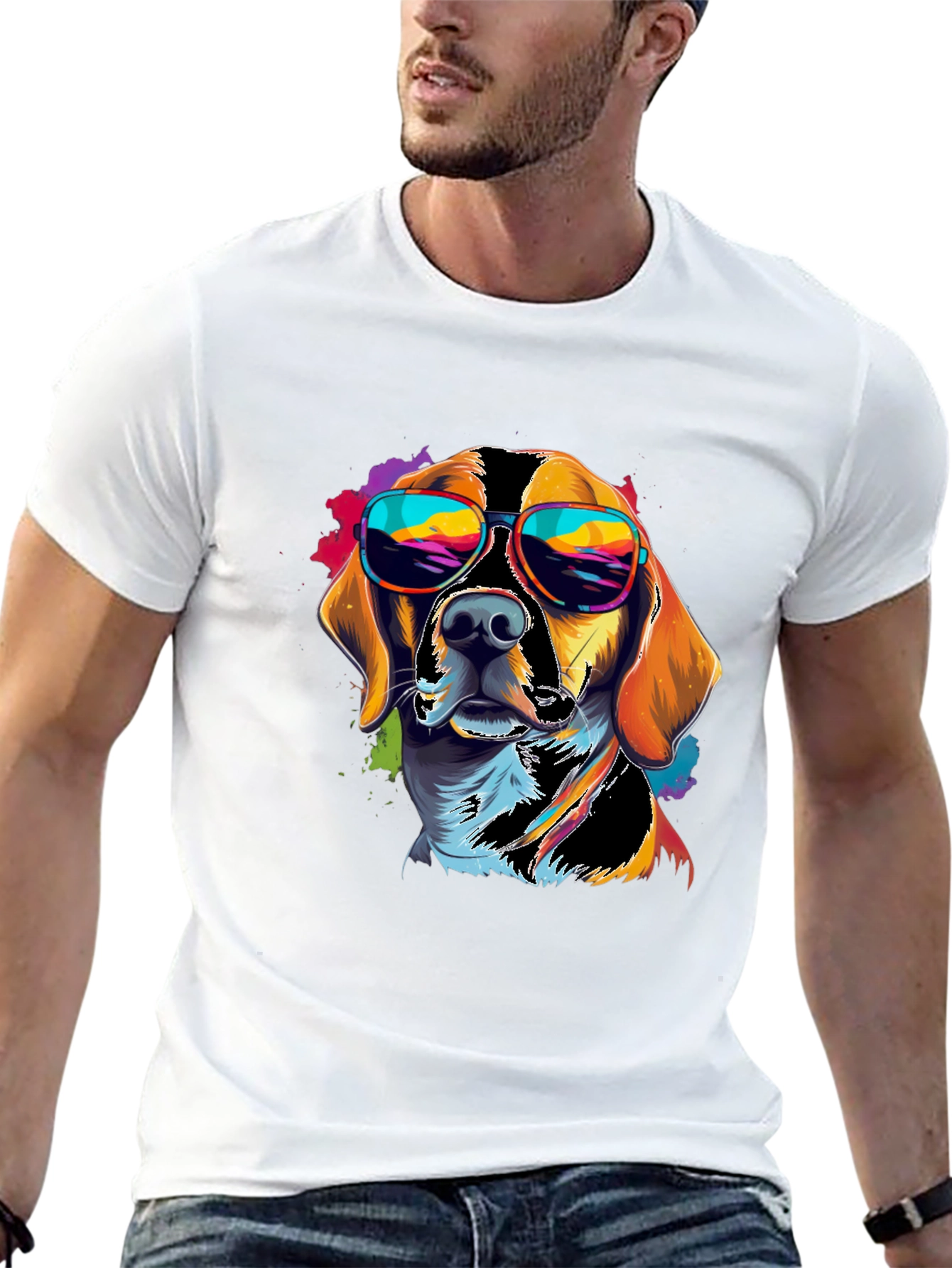 Cool Dog Graphic Tee - Black T-Shirt