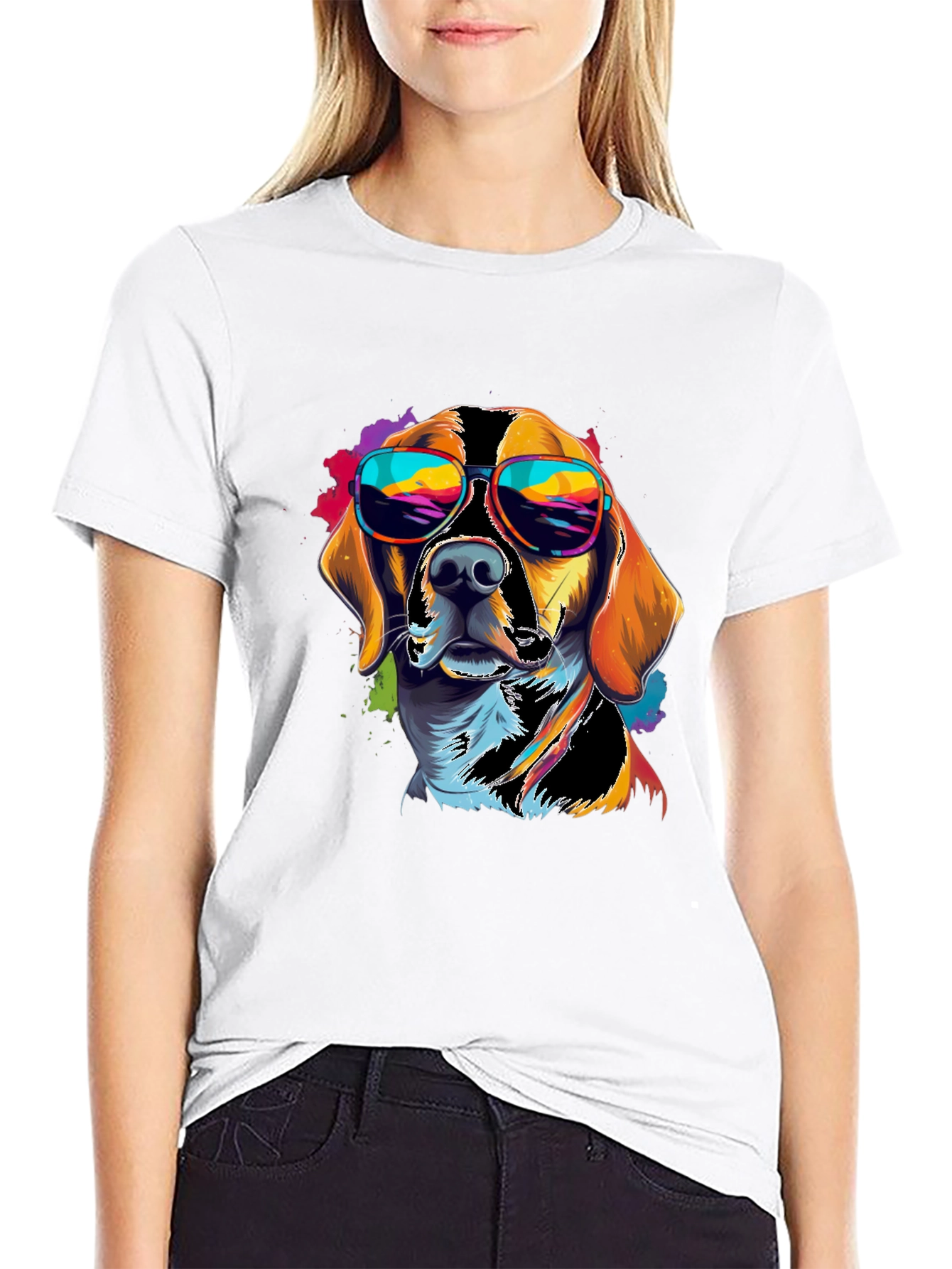 Cool Dog Graphic Tee - Black T-Shirt