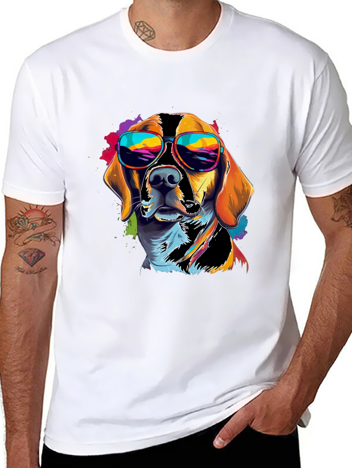 Cool Dog Graphic Tee - Black T-Shirt