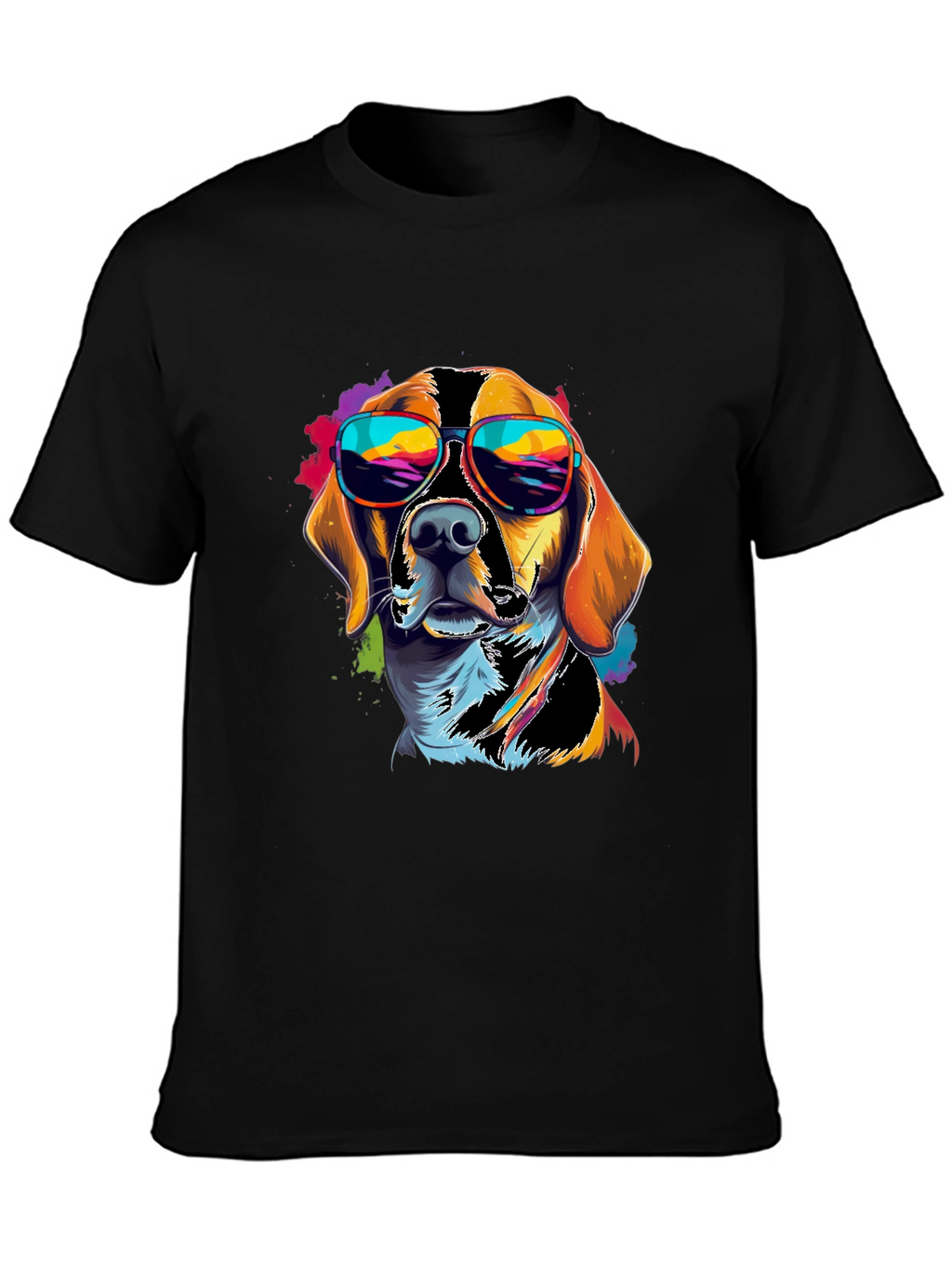 Cool Dog Graphic Tee - Black T-Shirt