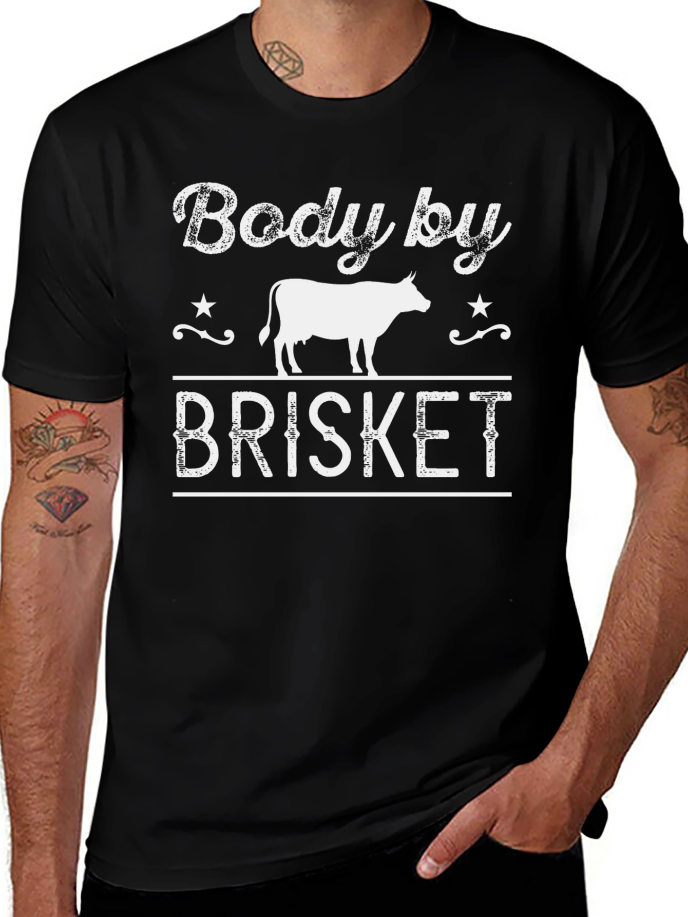 Body by Brisket T-Shirt - BBQ Grill Smoker Meat Lover Tee