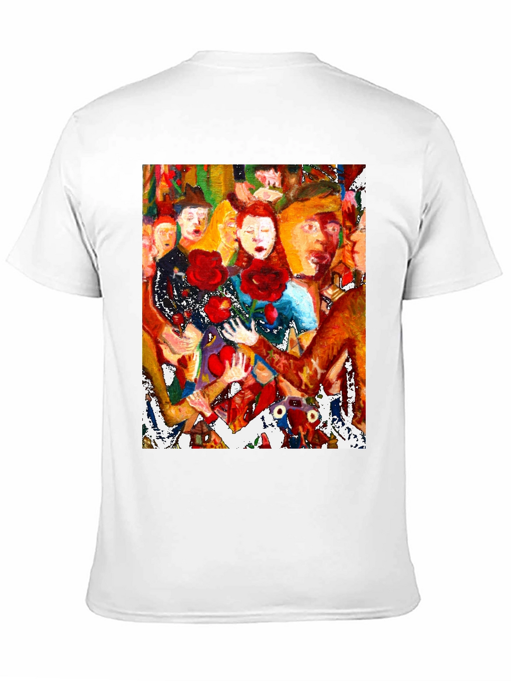 Artistic Graphic Tee - Abstract Crowd