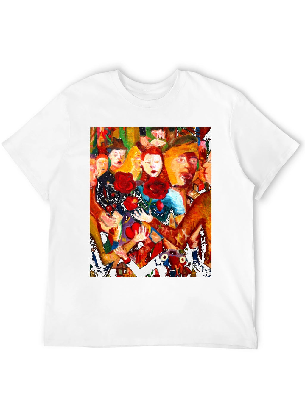 Artistic Graphic Tee - Abstract Crowd
