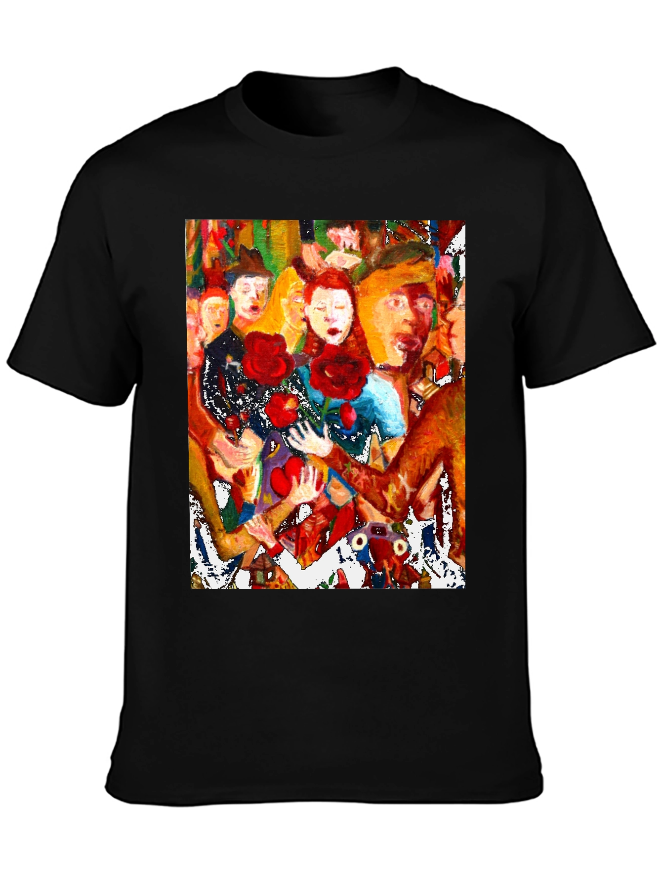 Artistic Graphic Tee - Abstract Crowd