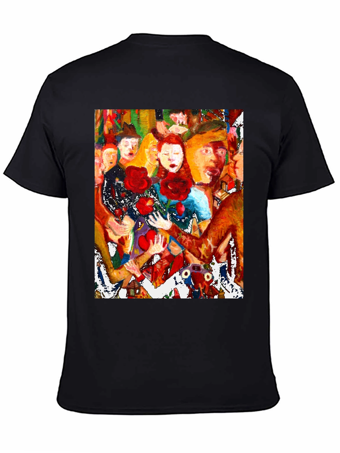 Artistic Graphic Tee - Abstract Crowd