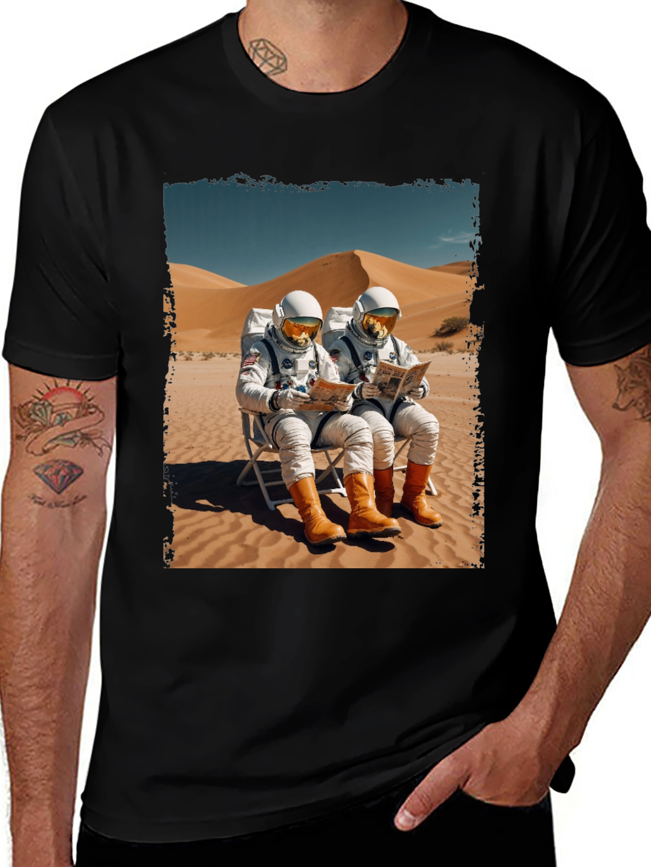 Astronaut Desert Relaxation T-Shirt