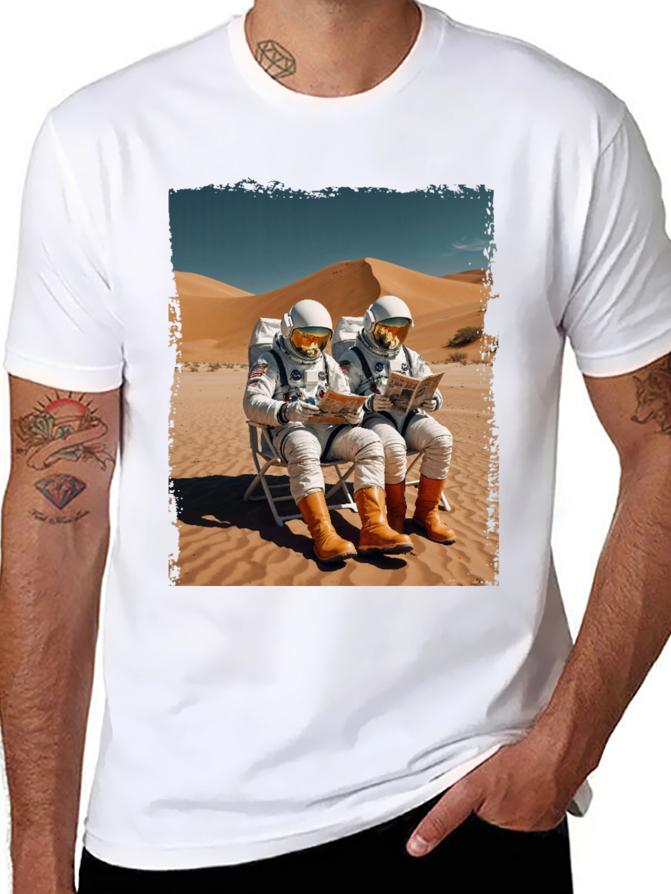 Astronaut Desert Relaxation T-Shirt