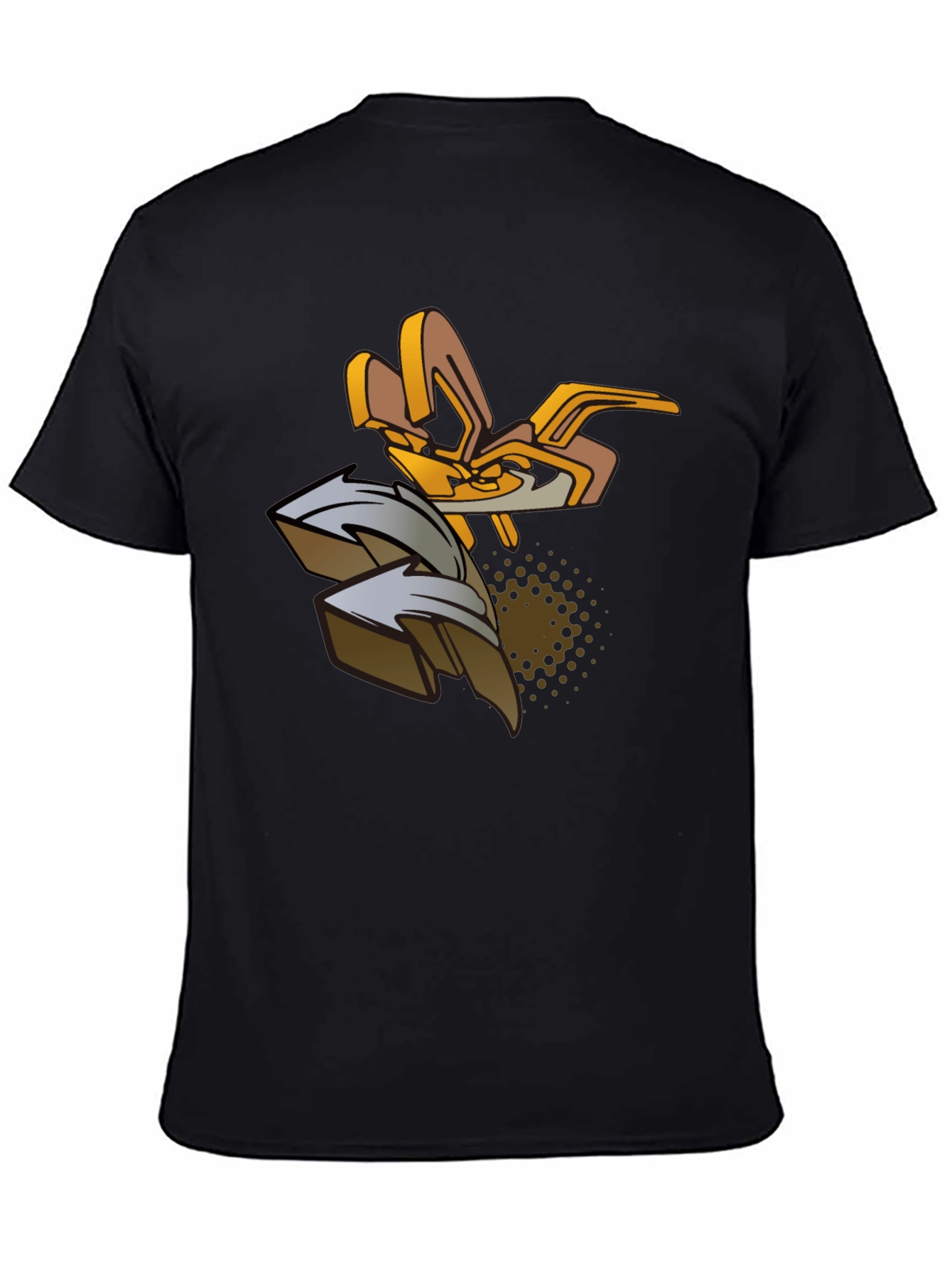 Urban Art Graphic Tee - Black Cotton Blend
