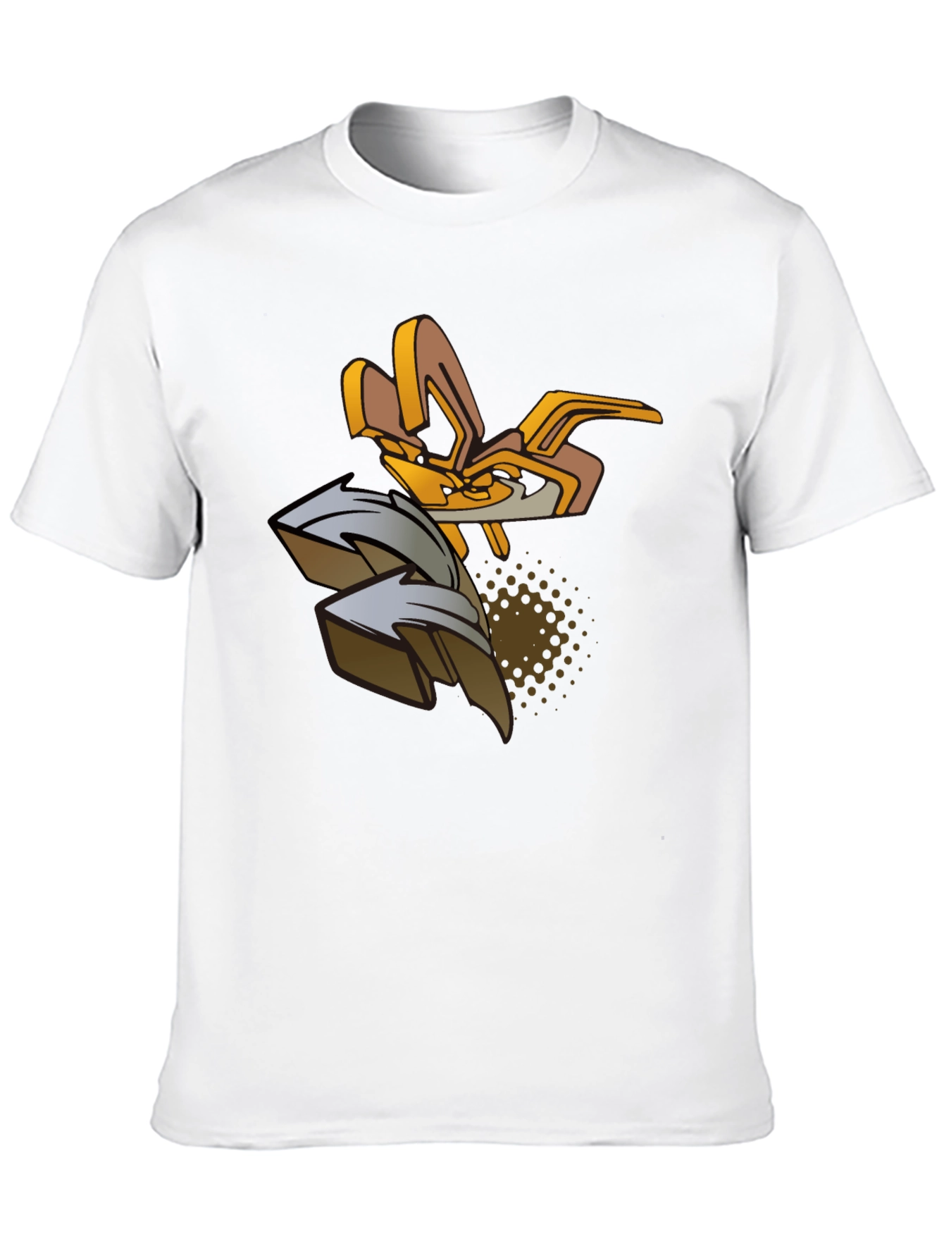 Urban Art Graphic Tee - Black Cotton Blend