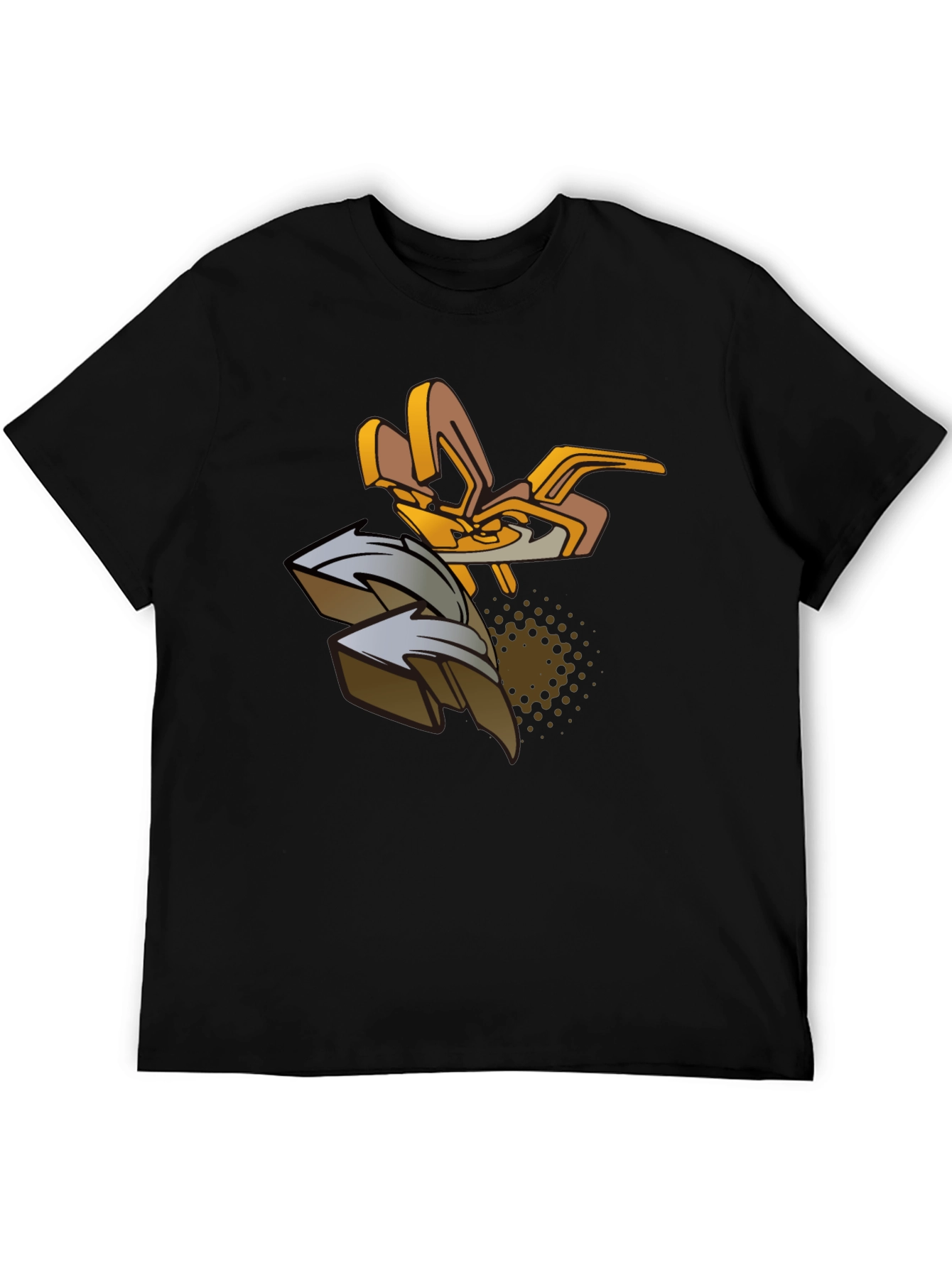 Urban Art Graphic Tee - Black Cotton Blend